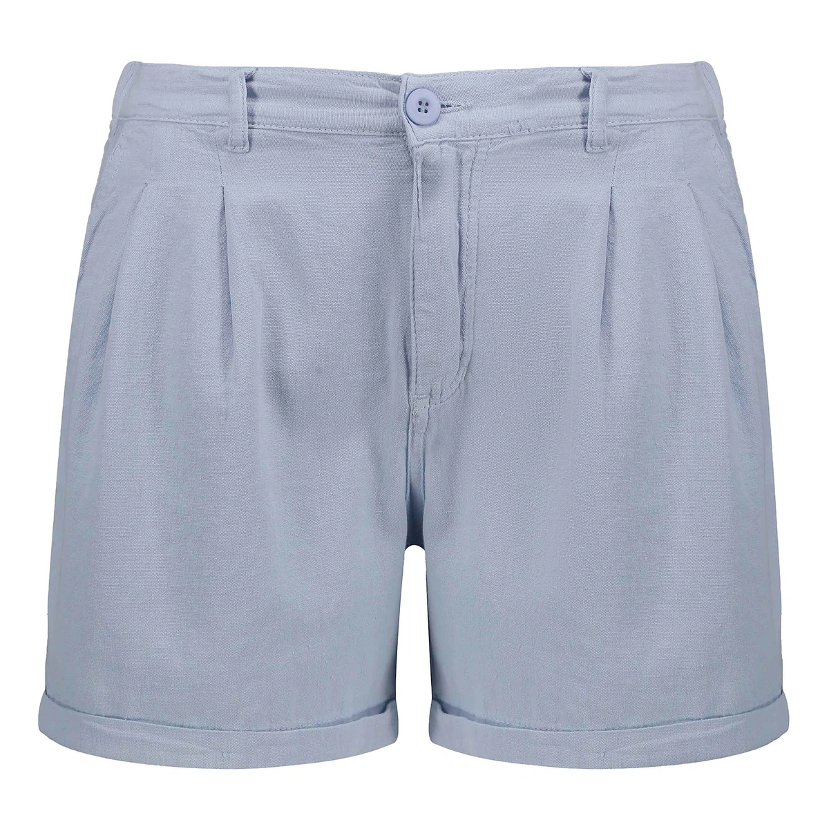 شلوارک کتان زنانه مدل کوتاه رنگ آبی روشن از برند پاتن جامه خرید آنلاین و راحت  با ارسال رایگان. 