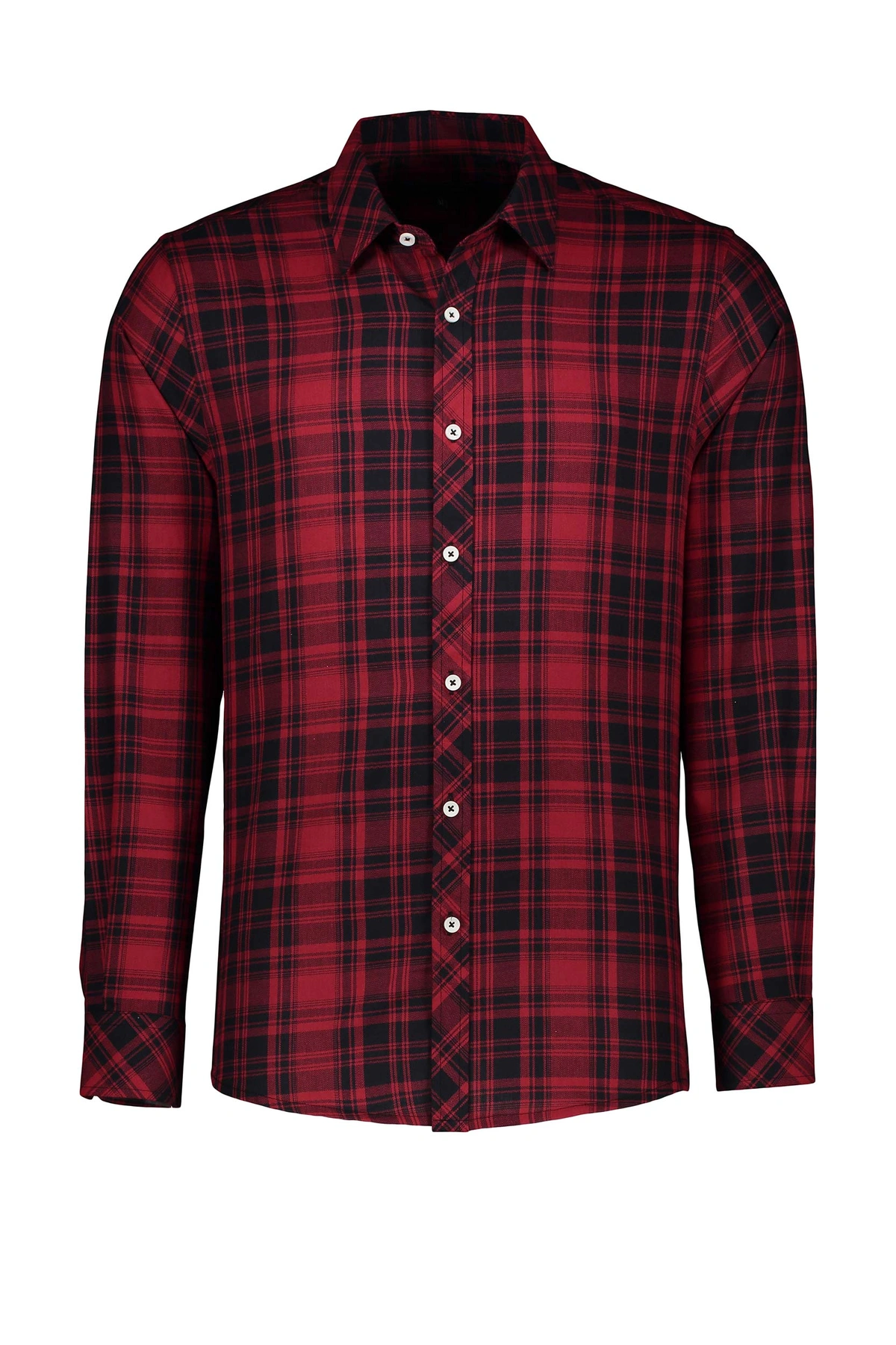 پیراهن آستین بلند مردانه یقه برگردان مردانه طرح چهارخانه از برند پاتن جامه خرید آسان با ارسال رایگان