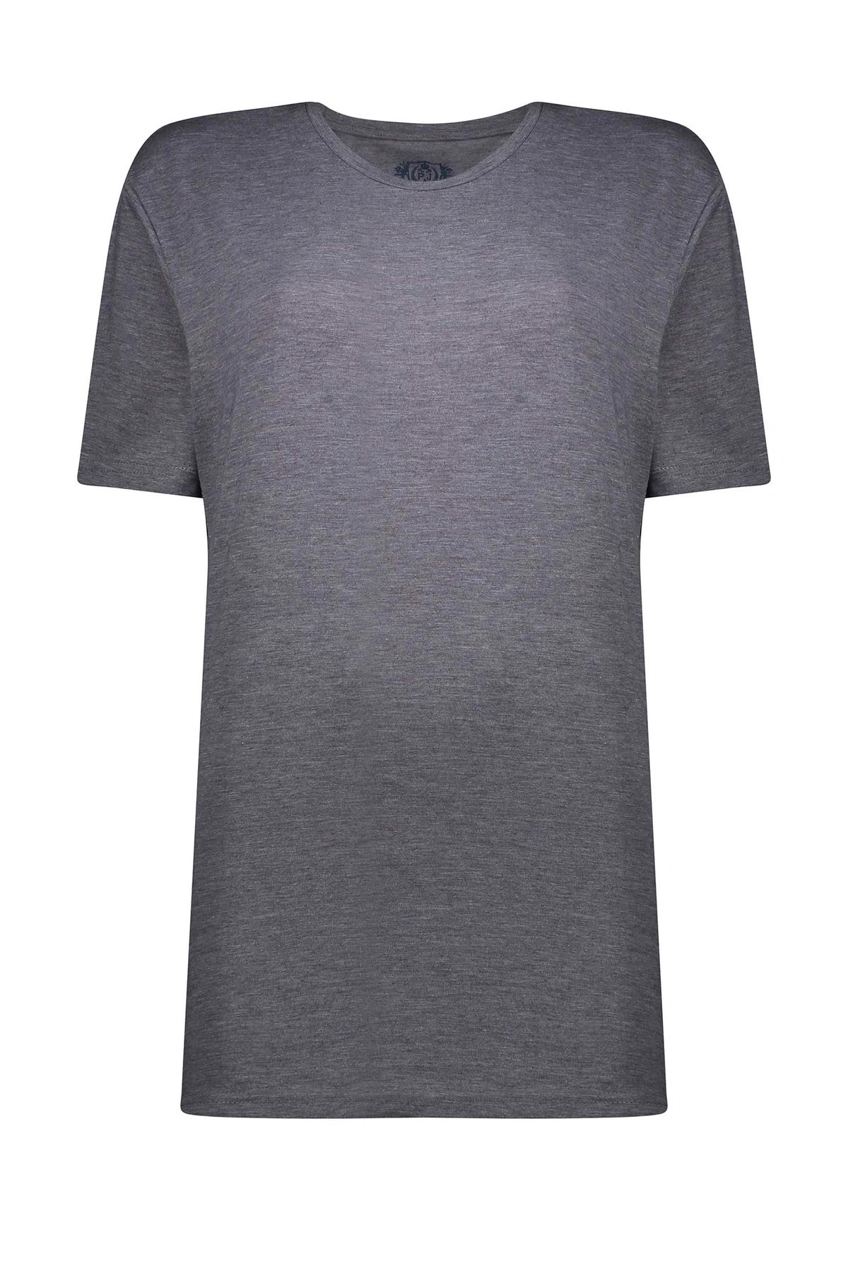 تیشرت بسیک آستین کوتاه مردانه از برند پاتن جامه رنگ طوسی