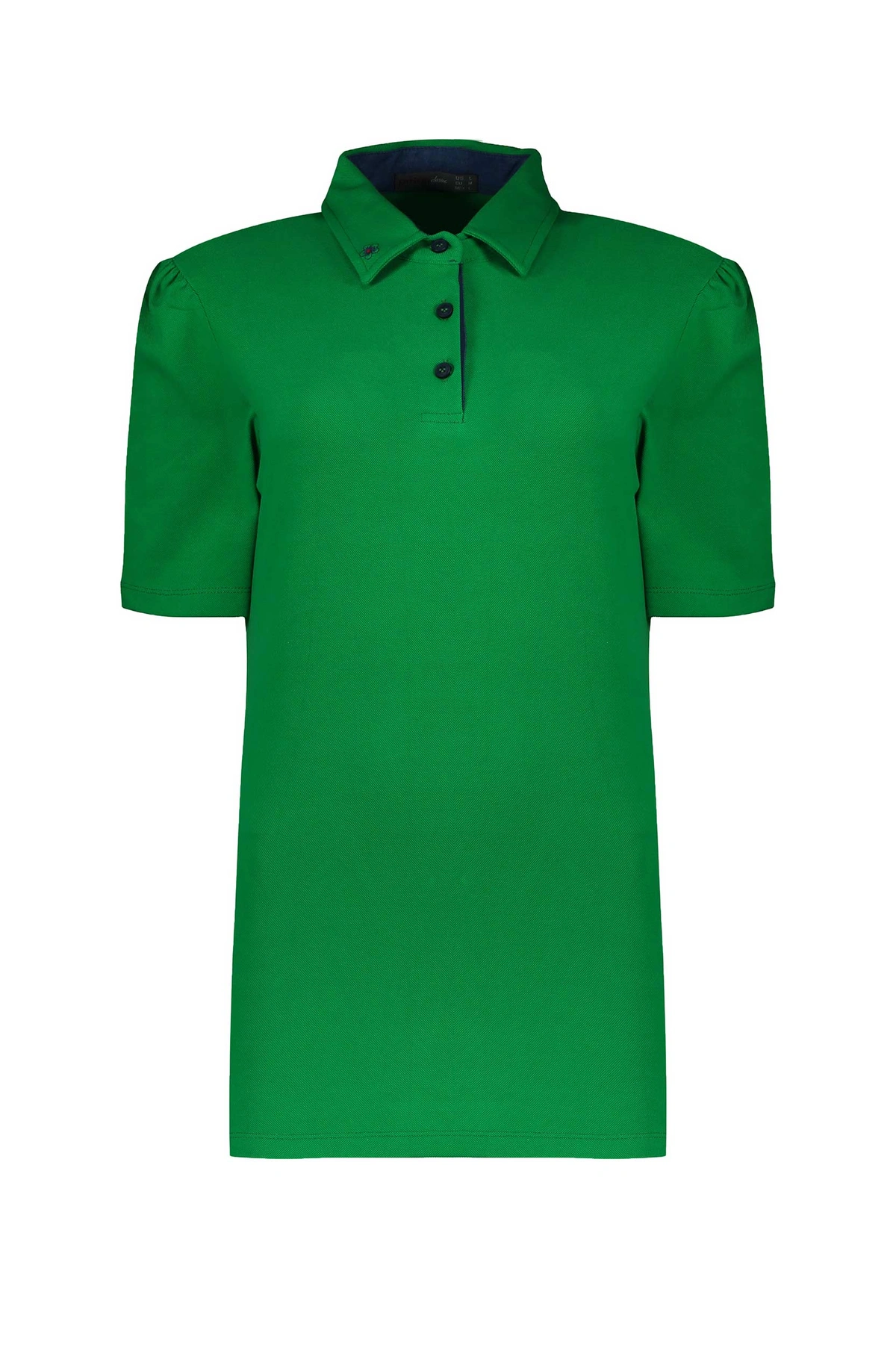 پولوشرت آستین کوتاه زنانه برند پاتن جامه یقه دار رنگ سبز. 