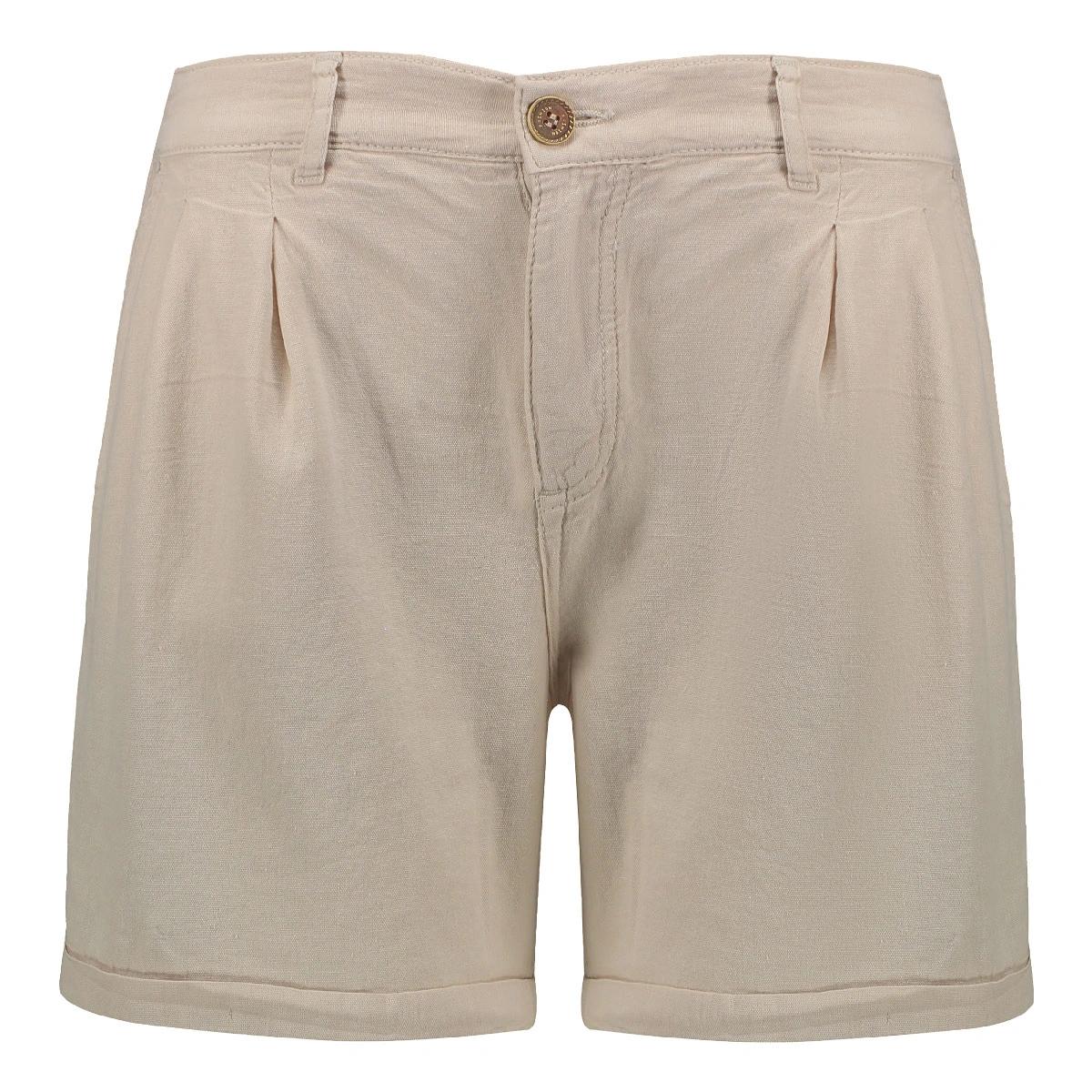 شلوارک کتان زنانه مدل کوتاه رنگ کرم از برند پاتن جامه خرید آنلاین و راحت  با ارسال رایگان. 