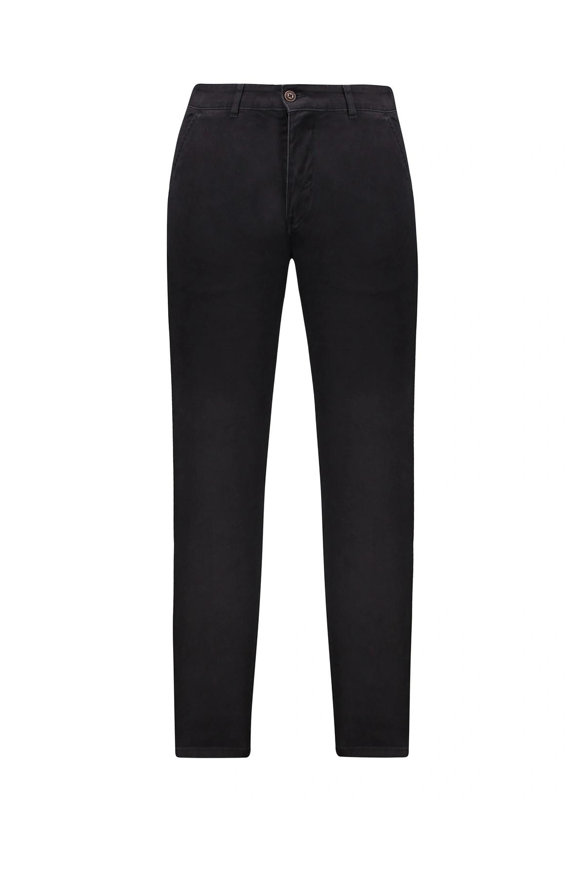 شلوار کتان مردانه مدل راسته رنگ ذغالی فیگارو پاتن جامه. 