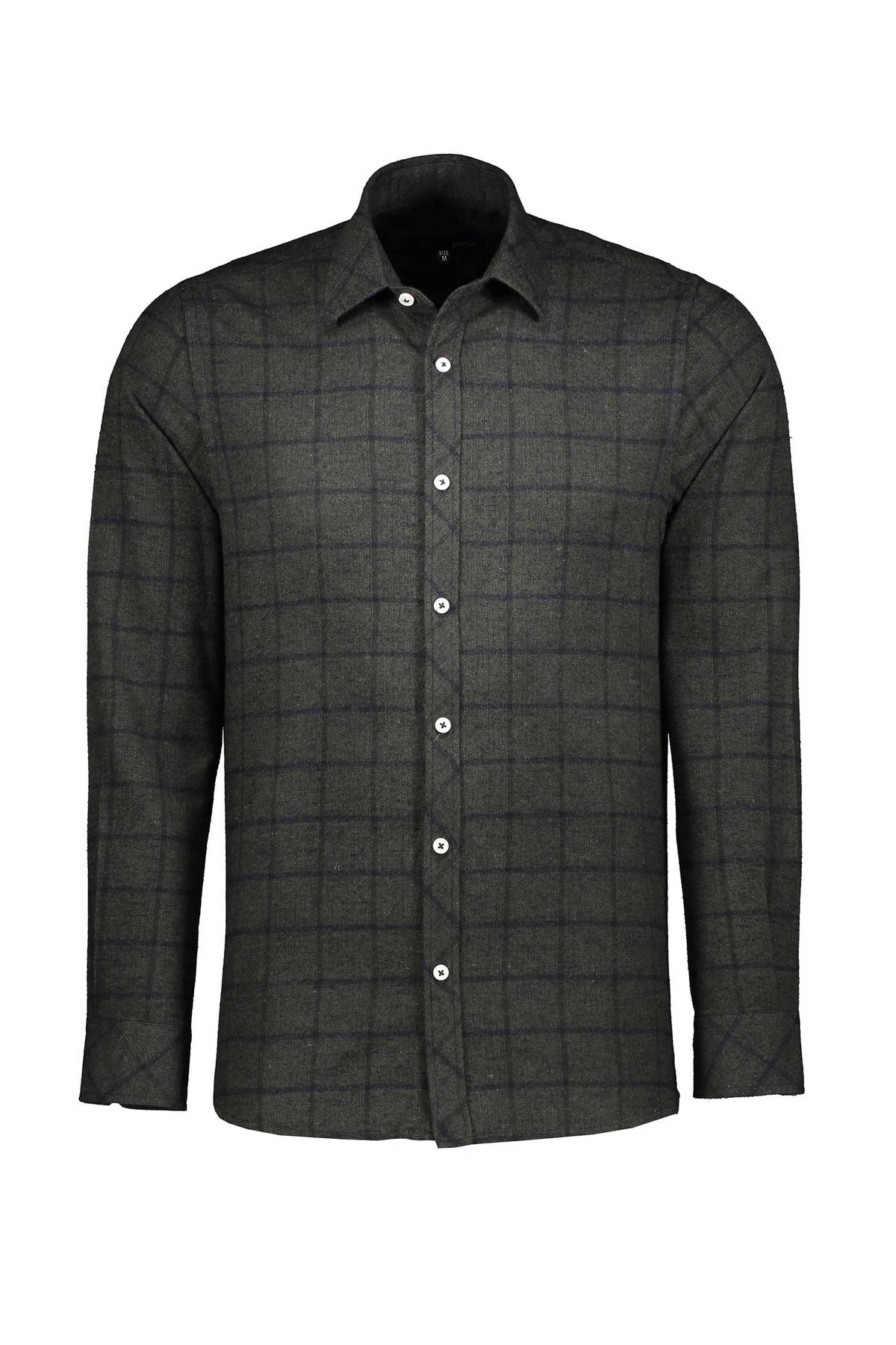 پیراهن پشمی آستین بلند مردانه استایل رگولار از برند پاتن جامه خرید با ارسال در سریعترین زمان.