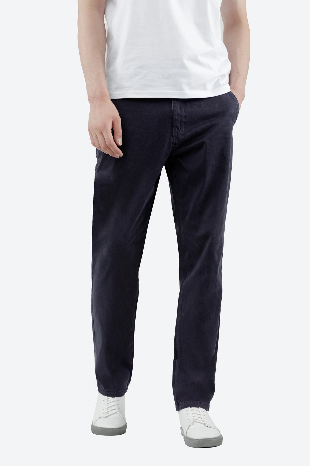 شلوار کتان مردانه رنگ سرمه ای از برند پاتن جامه خرید آسان و ارسال رایگان شلوار کتان راسته. 