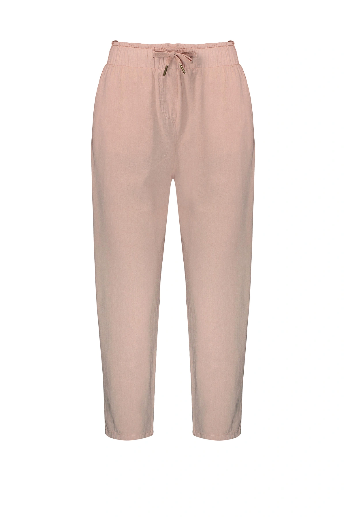 خرید شلوار لینن زنانه کمر کشدار دمپا ساده. شلوار زنانه رنگ صورتی روشن ارسال رایگان. 