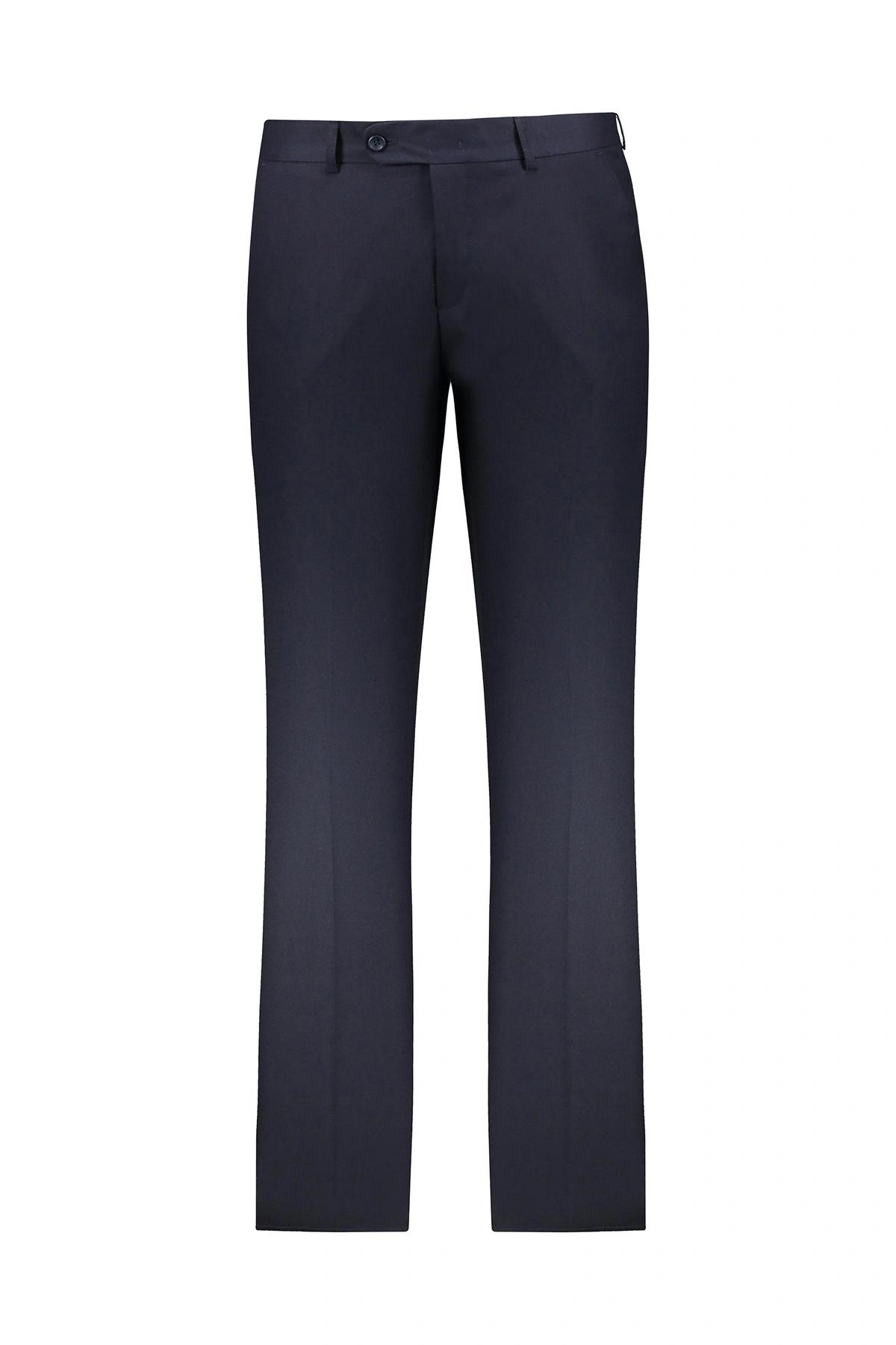 شلوار پارچه ای مردانه استایل راسته ، شلوار پارچه ای اداری رسمی رنگ سرمه ای خرید آنلاین و ارسال رای