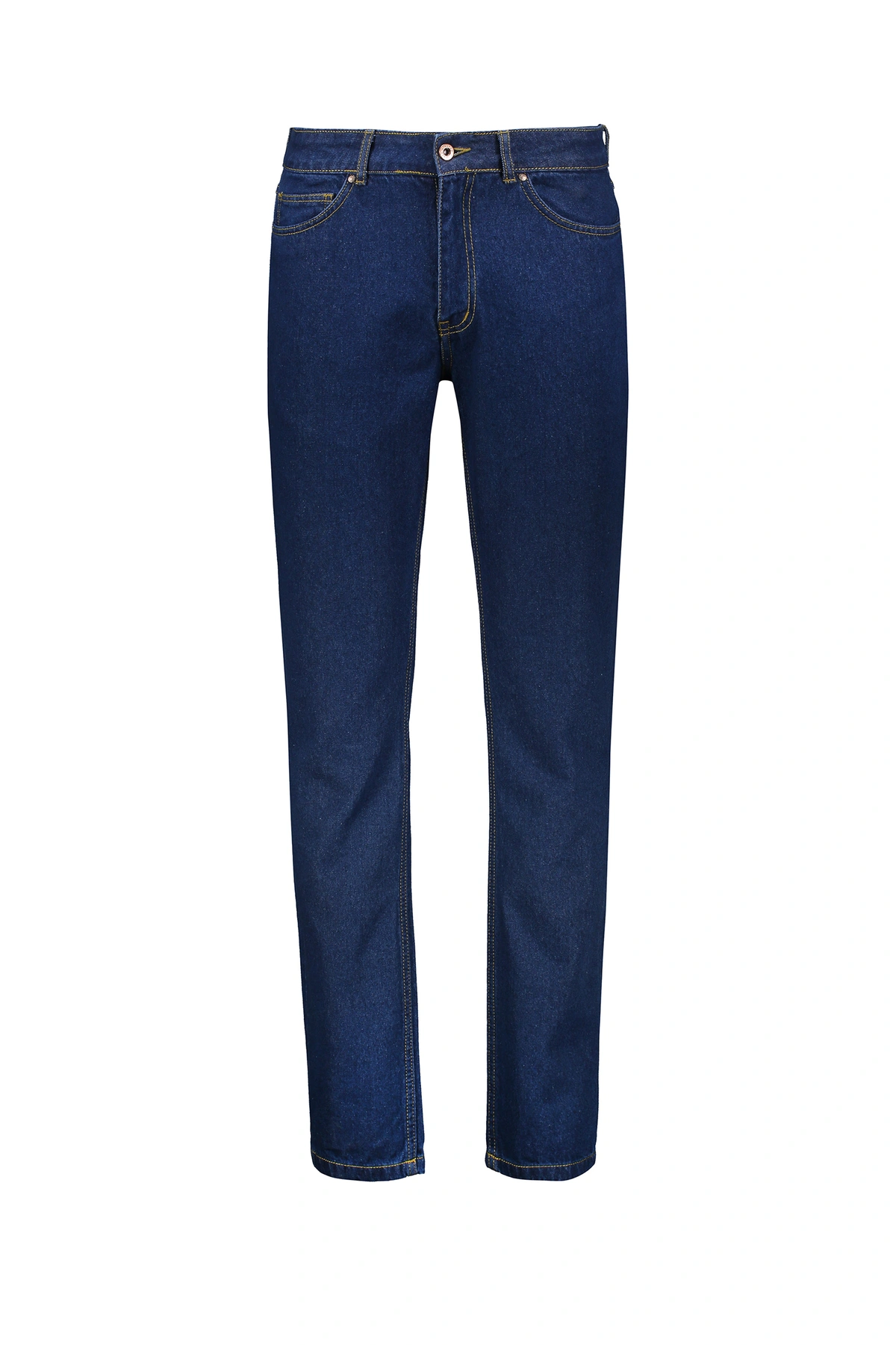 خرید آنلاین شلوار جین راسته مردانه با ارسال رایگان ، شلوار جین آبی تیره فاق متوسط مدل 718 پاتن. 