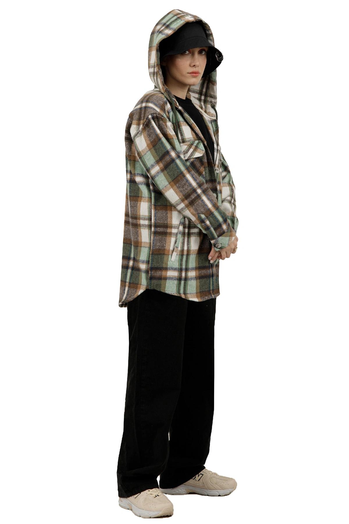 پیراهن کلاهدار بلند زنانه ، خرید پیراهن پشمی کرکی زنانه طرح چهارخانه ارسال سریع و رایگان. 