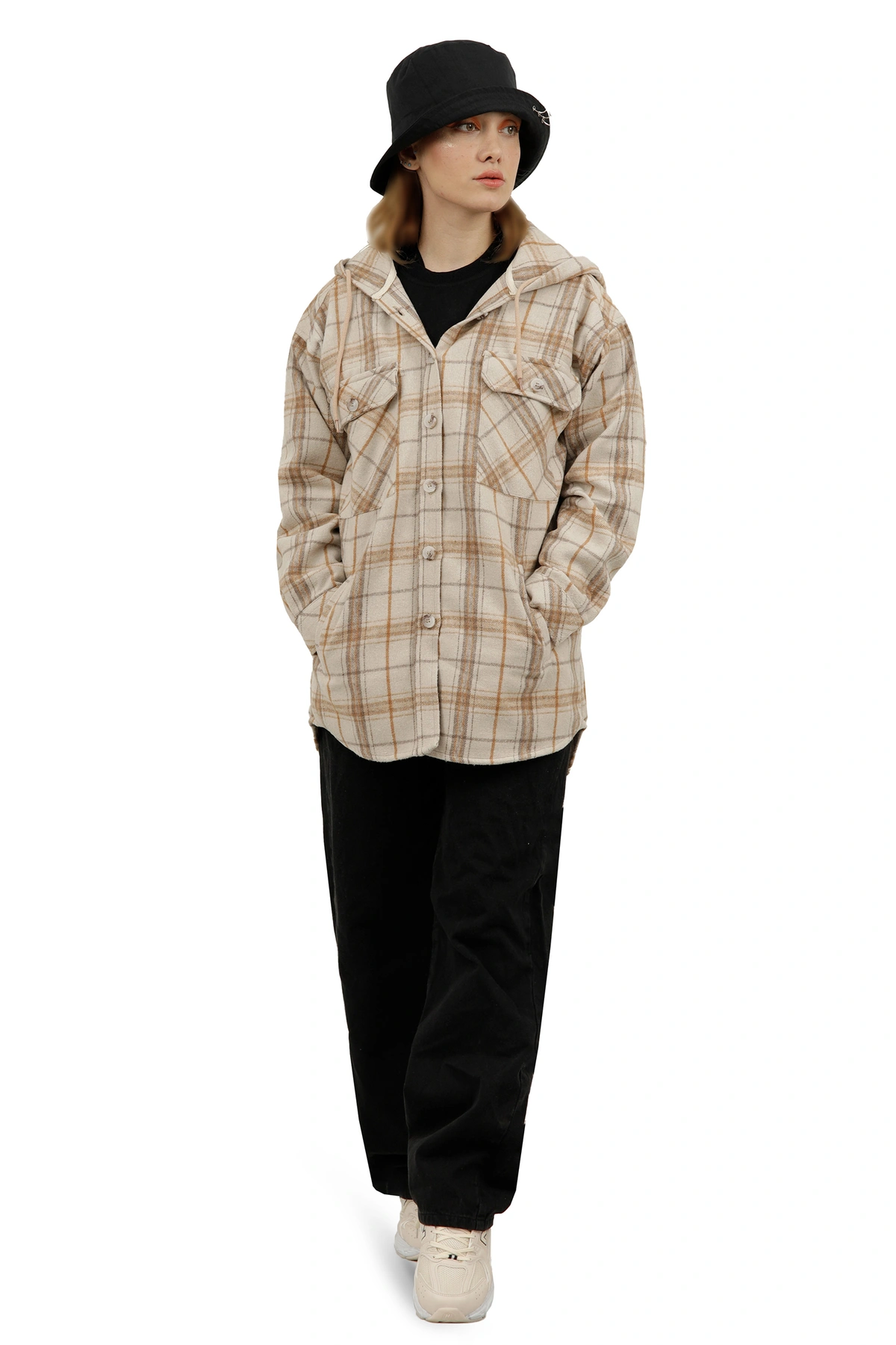 پیراهن کلاهدار بلند زنانه ، خرید پیراهن پشمی کرکی زنانه طرح چهارخانه ارسال سریع و رایگان. 