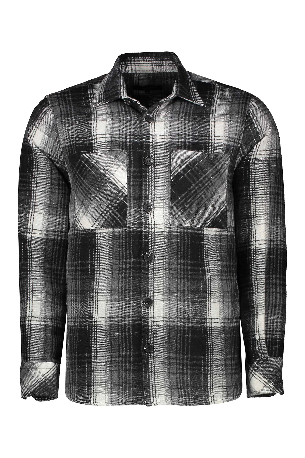 پیراهن آستین بلند پشمی مردانه طرح چهارخانه ، مدل رگولار ارسال رایگان و سریع.