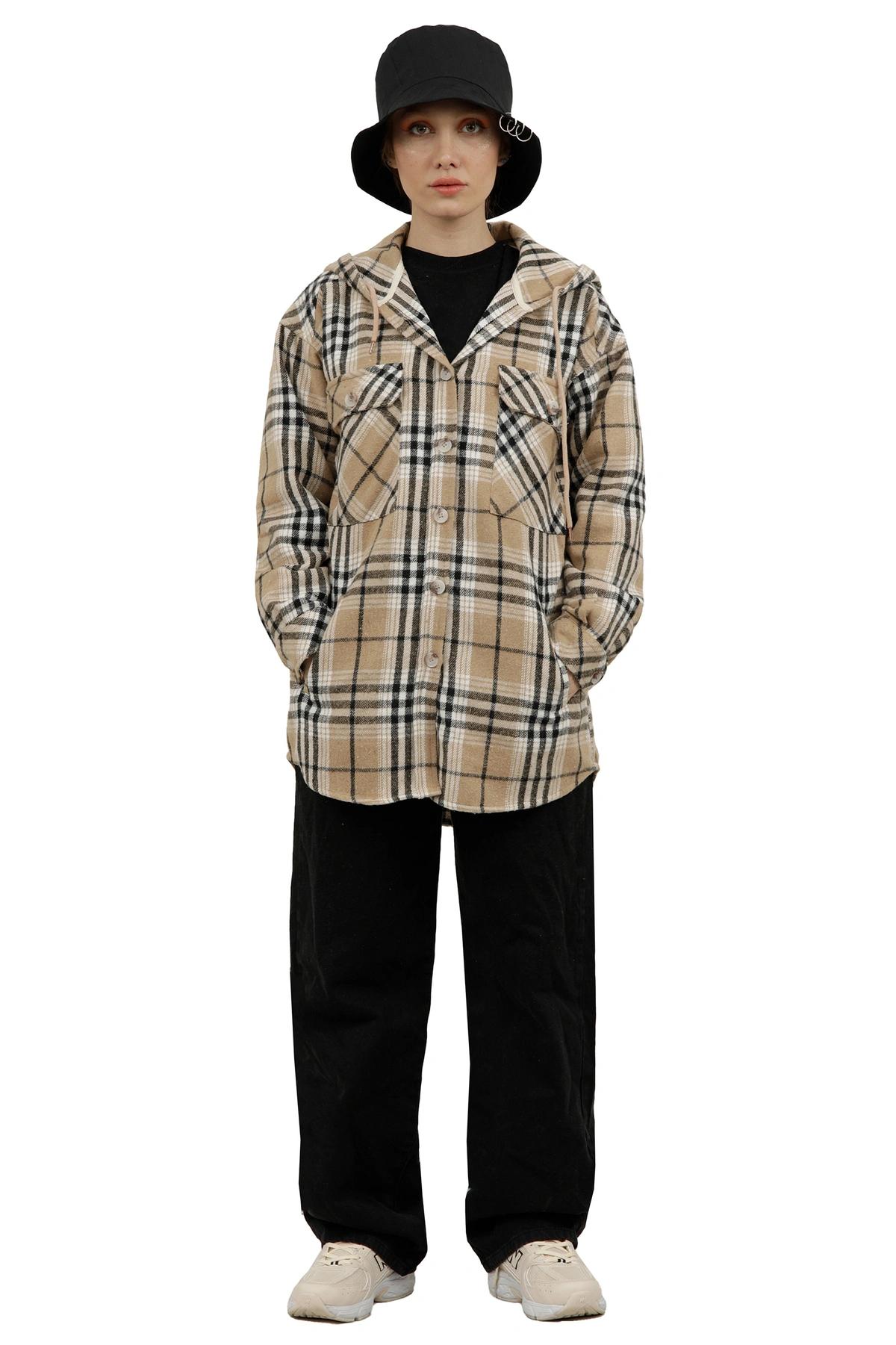 پیراهن کلاهدار بلند زنانه ، خرید پیراهن پشمی کرکی زنانه طرح چهارخانه ارسال سریع و رایگان. 