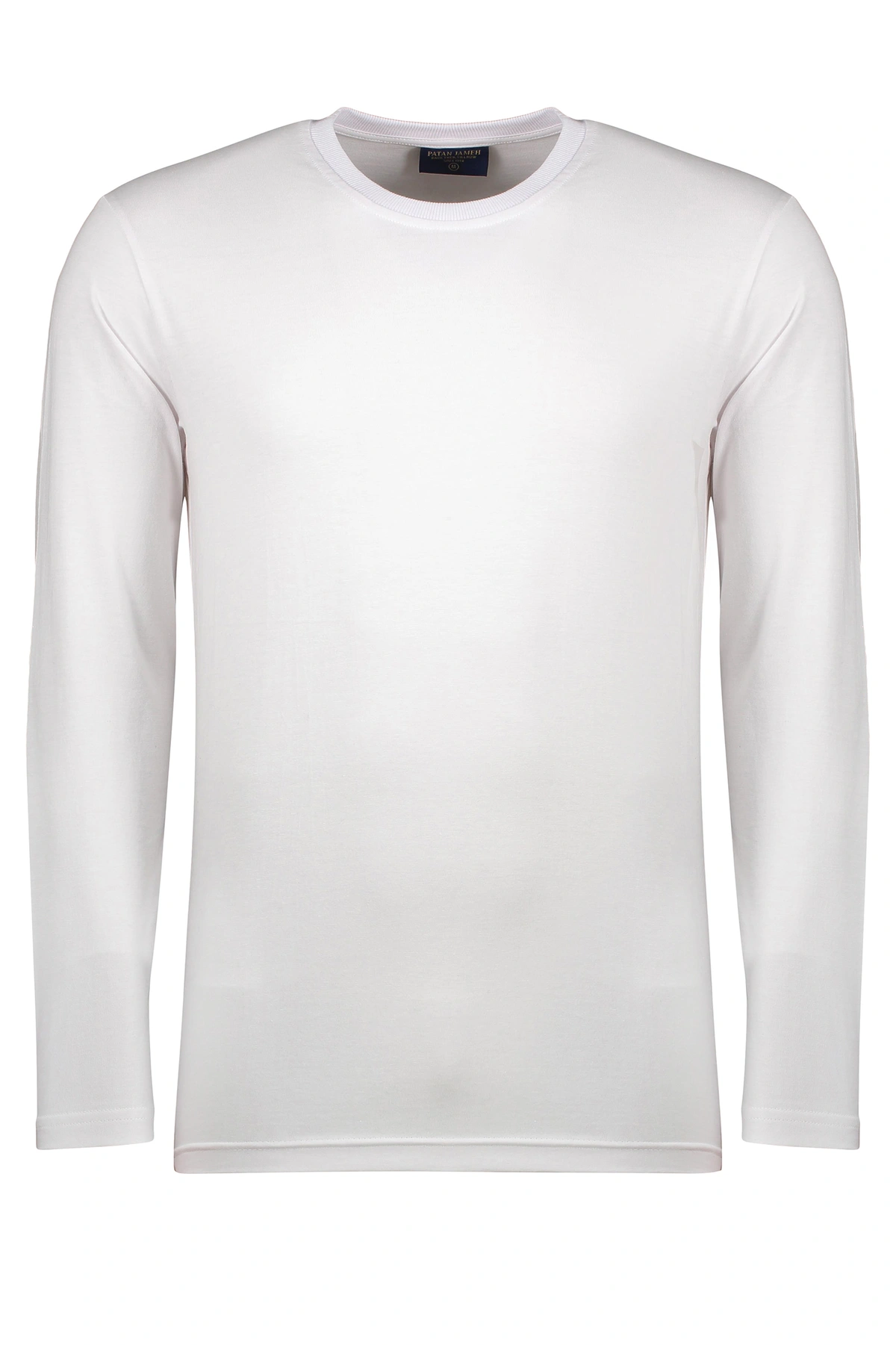 تیشرت آستین بلند ساده مردانه ، رنگ سفید یقه گرد آستین بلند معمولی خرید آنلاین ارسال رایگان