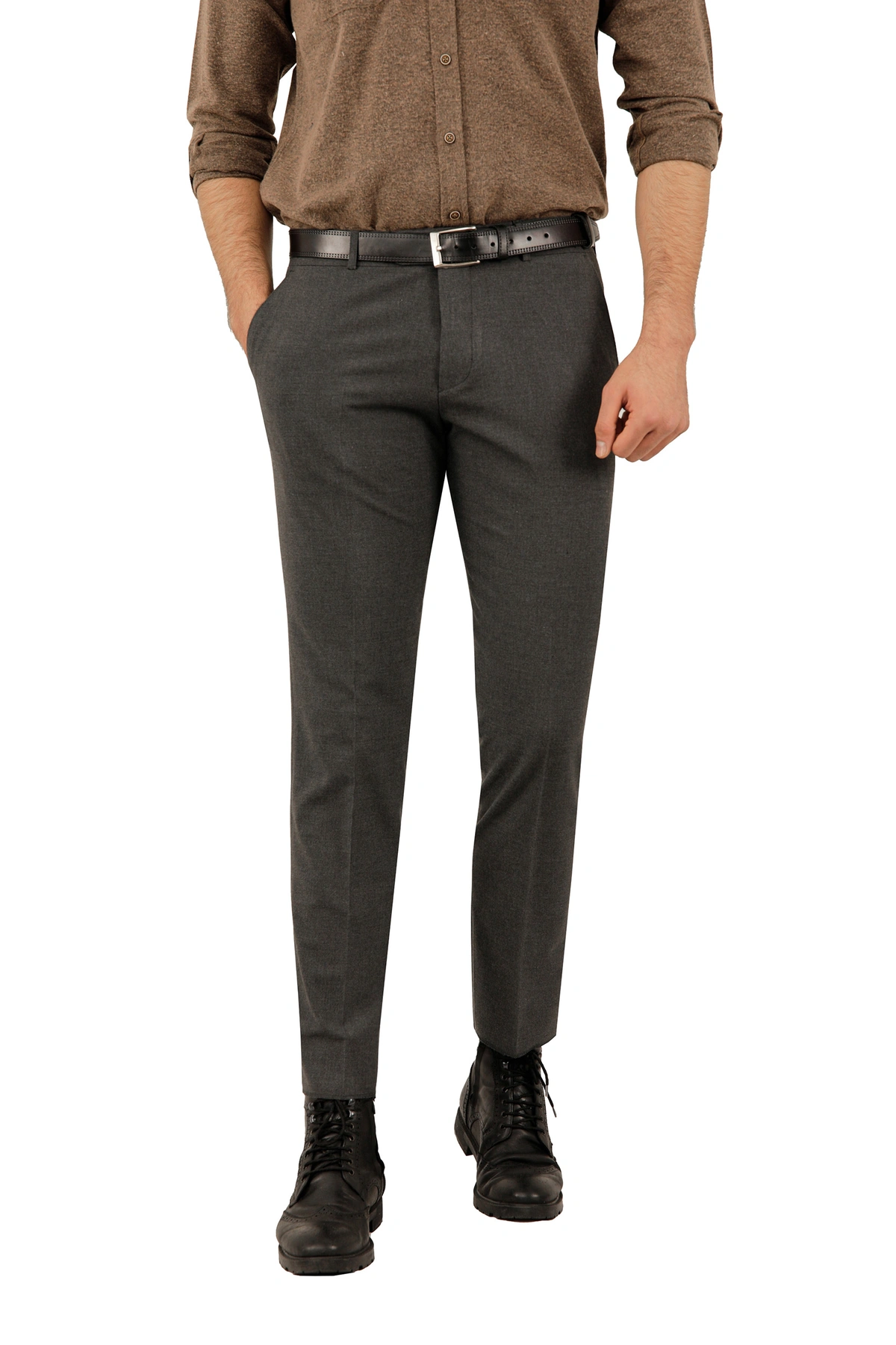 شلوار فاستونی مردانه استایل راسته ، شلوار پارچه ای اداری رسمی رنگ طوسی تیره خرید آنلاین و ارسال رای