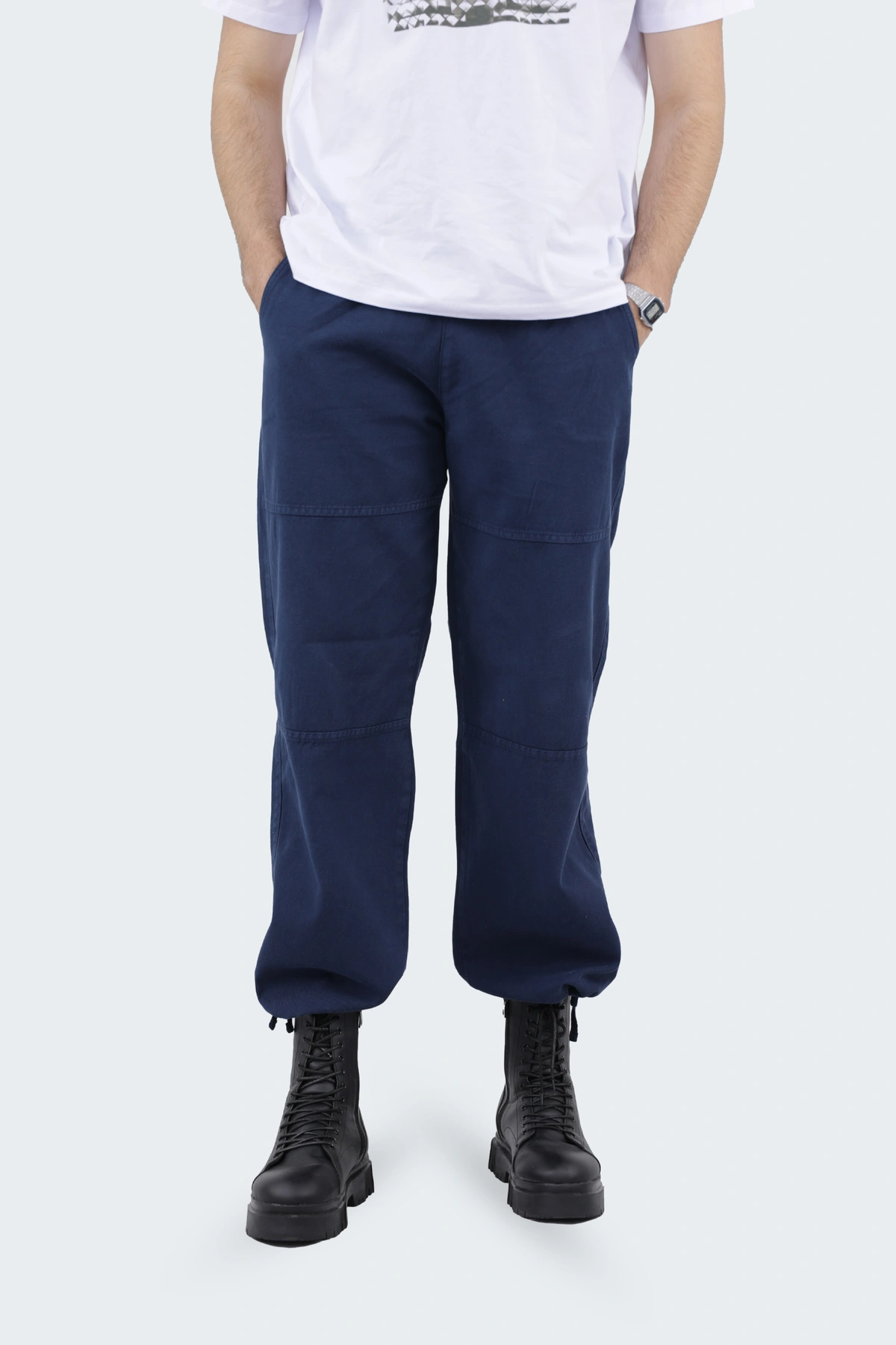 شلوار کتان مردانه بگی دمپاگت ، رنگ سورمه ای شلوار کتان اسپرت ، خرید آسان با ارسال رایگان به سراسر کش