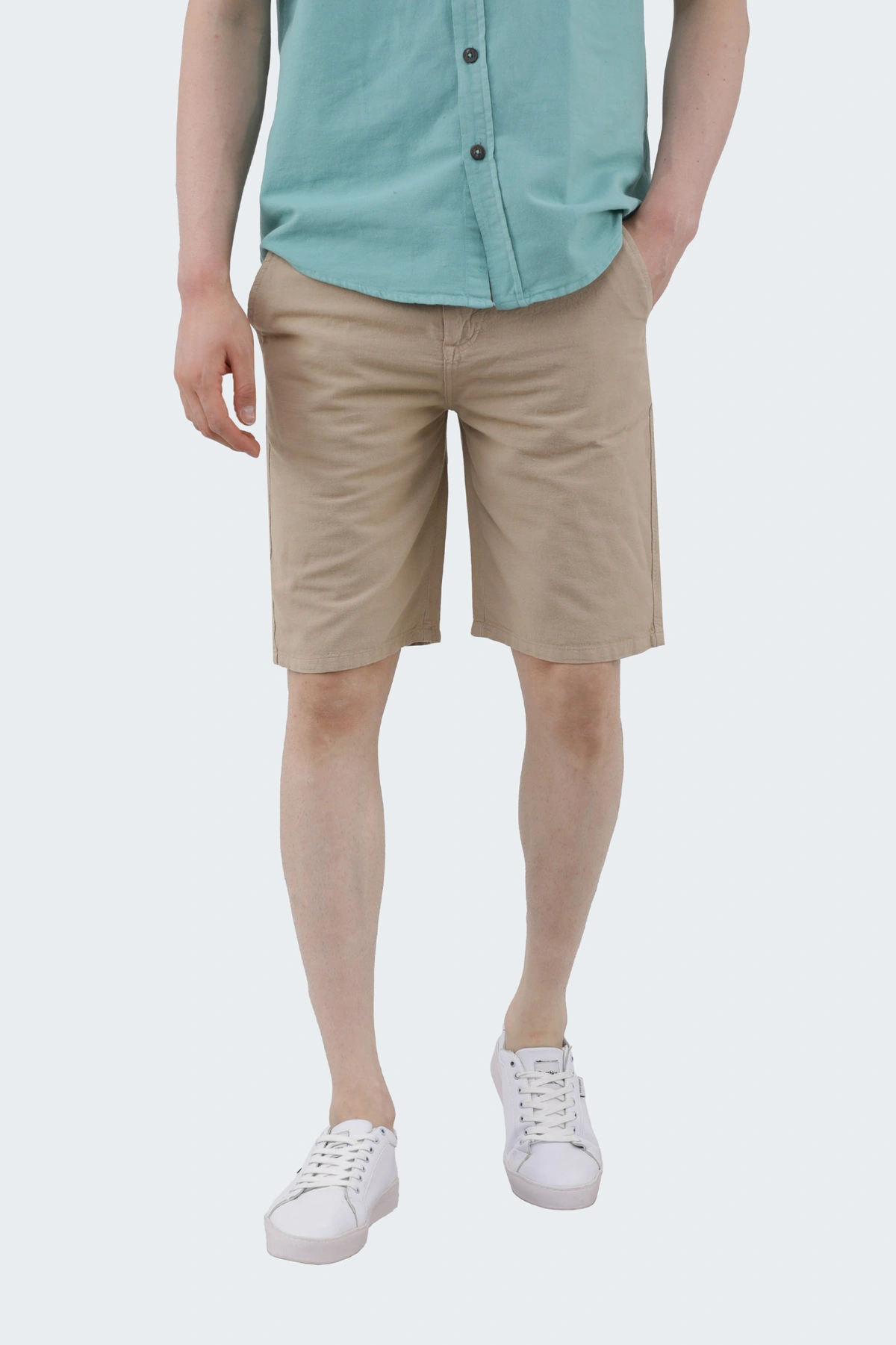 شلوارک کرم مردانه ، شلوارک لینن خنک مناسب فصل گرم خرید آسان با ارسال رایگان. 