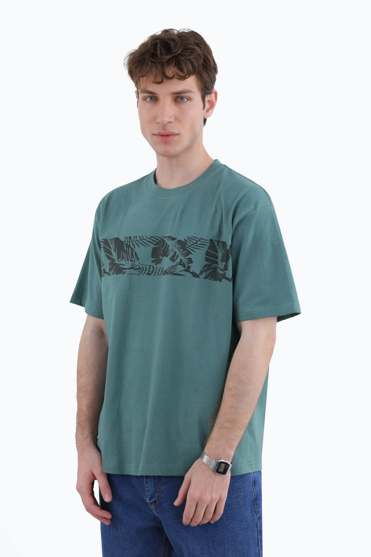 خرید تیشرت آستین کوتاه مردانه چاپدار ، رنگ سبز ، تیشرت بدون درز خرید و ارسال رایگان. 