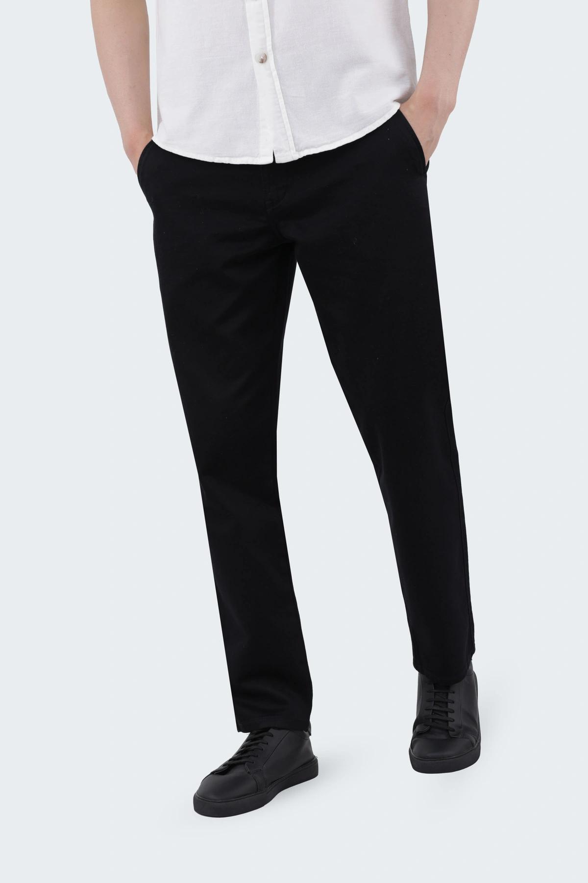 خرید شلوار کتان مردانه مدل راسته فیگارو پاتن جامه ، رنگ مشکی خرید آسان و ارسال رایگان. 