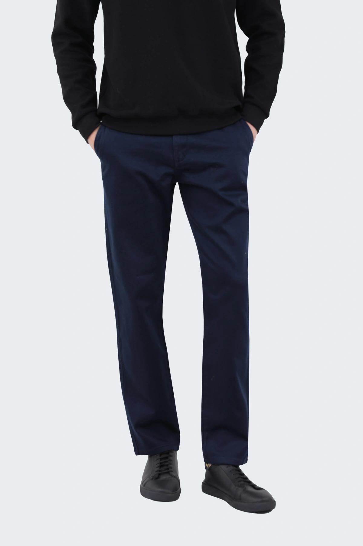 خرید شلوار کتان مردانه مدل راسته فیگارو پاتن جامه ، رنگ سرمه ای خرید آسان و ارسال رایگان. 