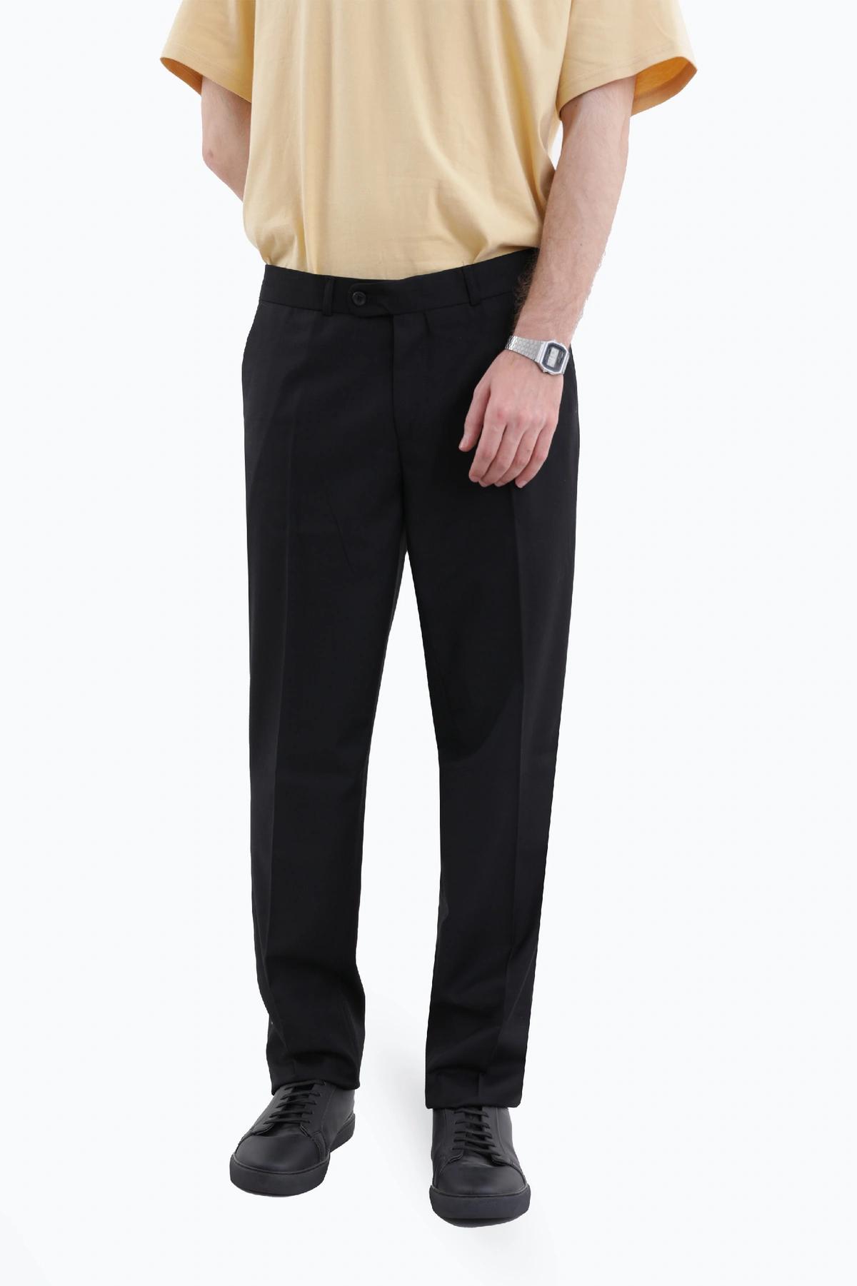 شلوار پارچه ای مردانه استایل راسته ، شلوار پارچه ای اداری رسمی رنگ مشکی خرید آنلاین.