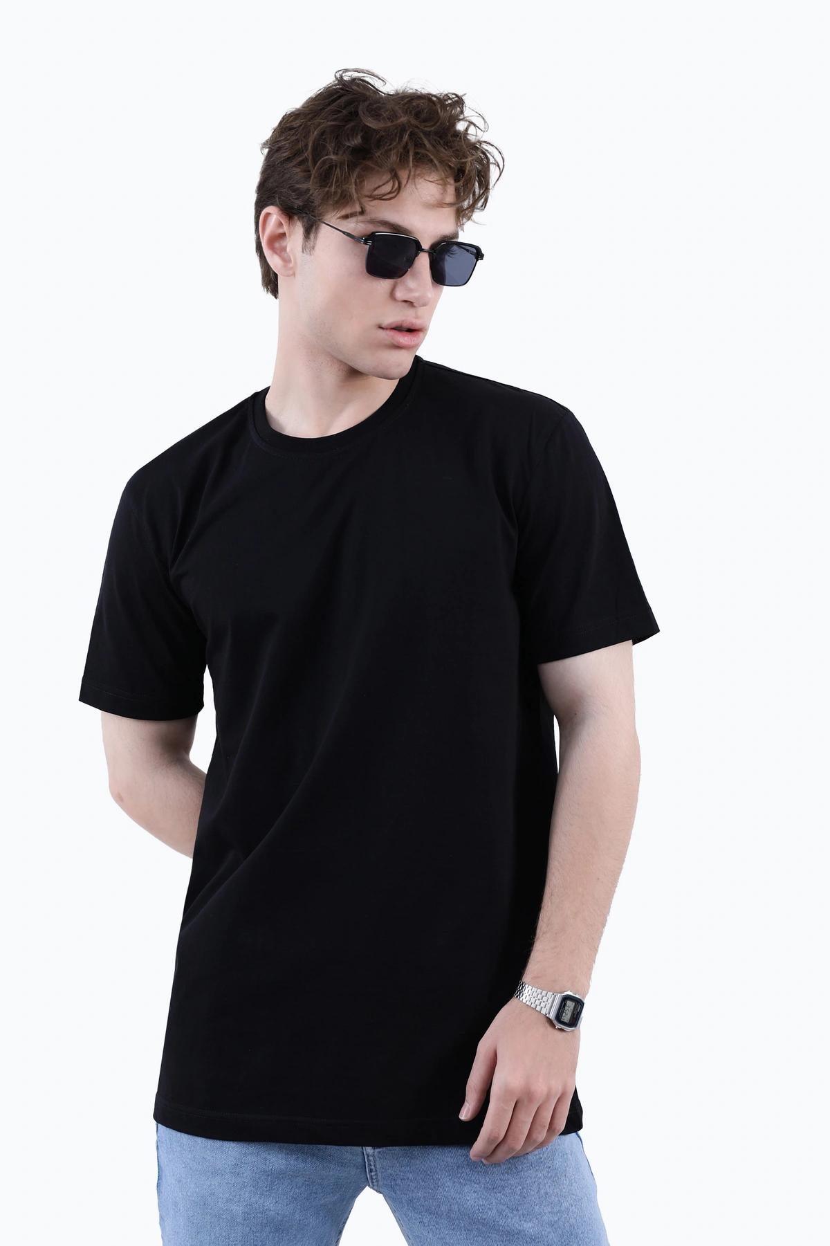 خرید تی شرت آستین کوتاه مردانه بیسیک ، تیشرت ساده مشکی یقه گرد خرید و ارسال رایگان. 