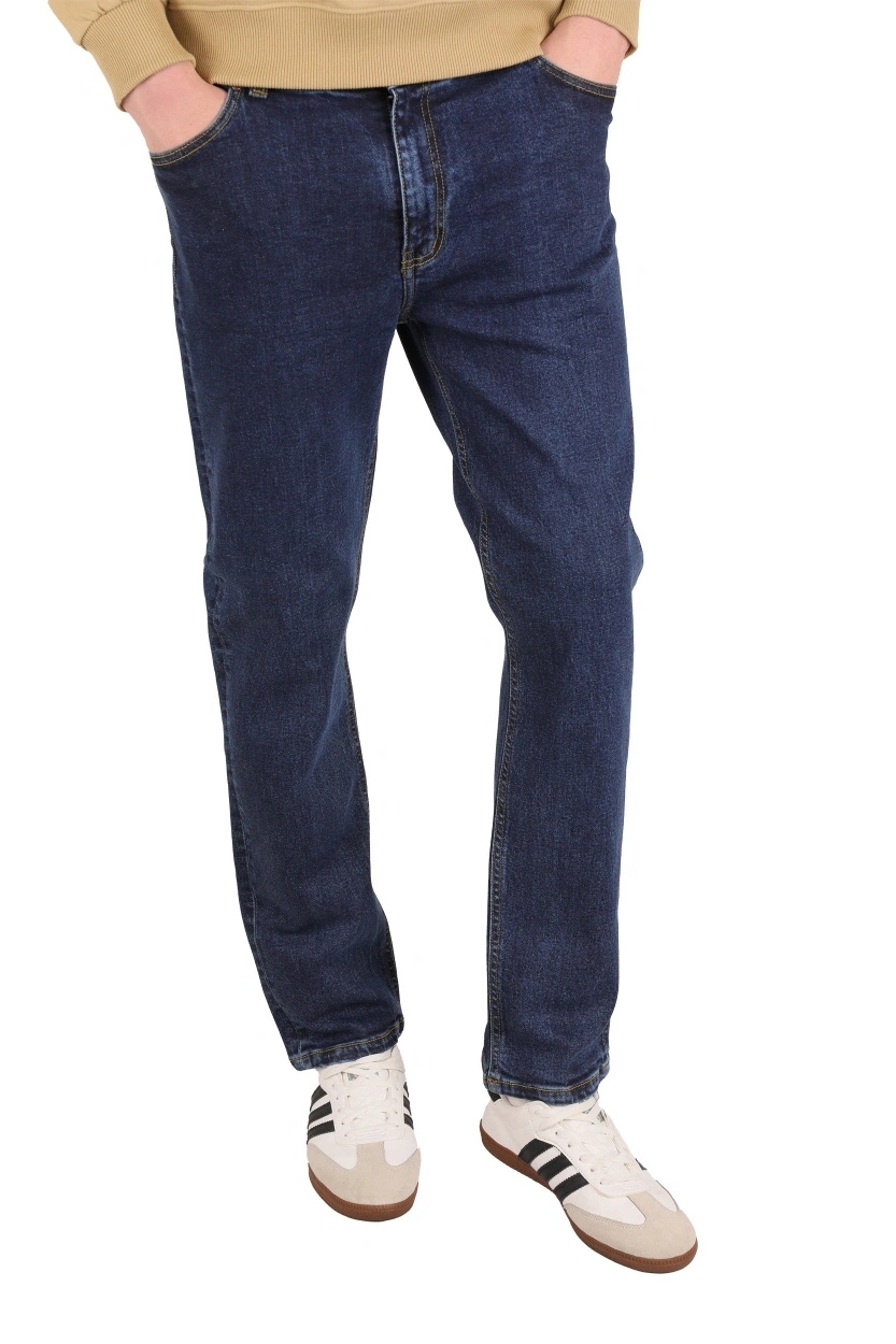 شلوار جین مردانه مدل راسته رنگ سرمه ای سنگشور