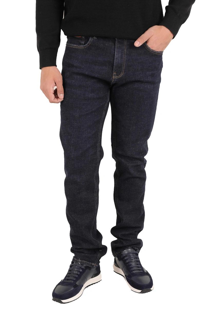 شلوار جین مدل راسته مردانه رنگ سرمه ای سیر