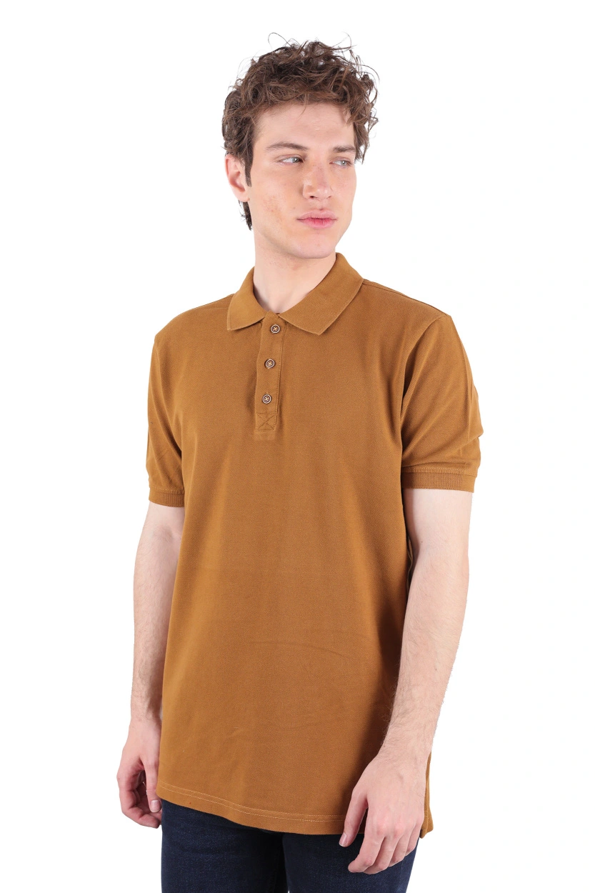 پولوشرت کرمی آستین کوتاه مردانه