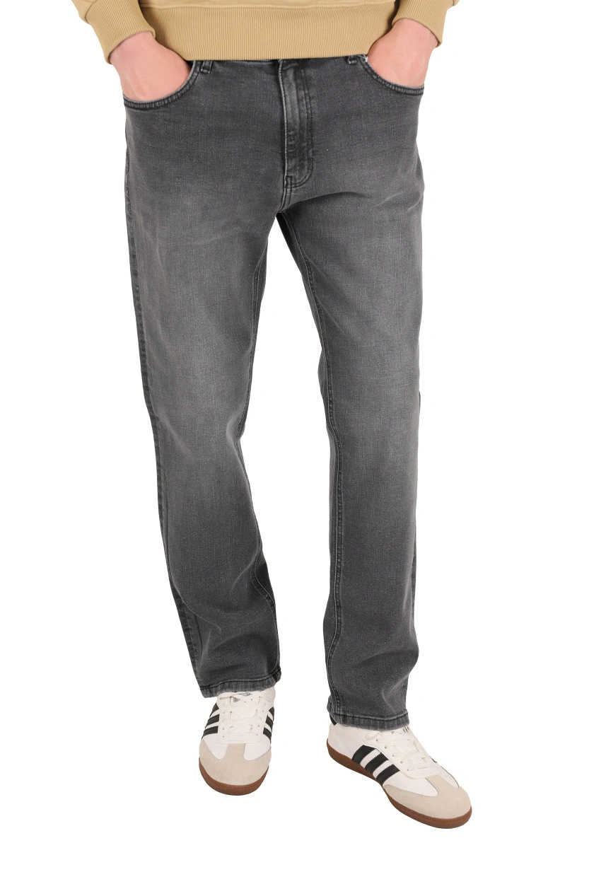 شلوار جین مردانه مدل راسته رنگ ذغالی سنگشور