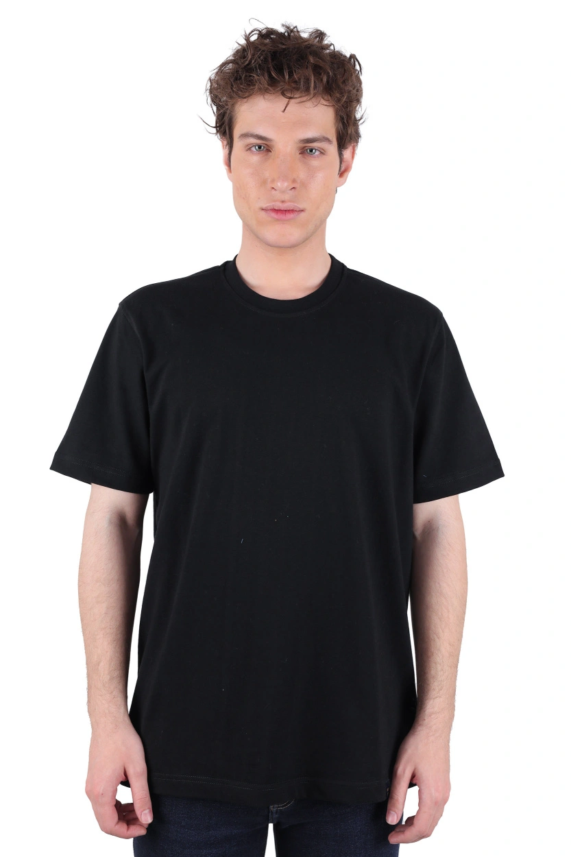 تیشرت یقه گرد آستین کوتاه مردانه رنگ مشکی