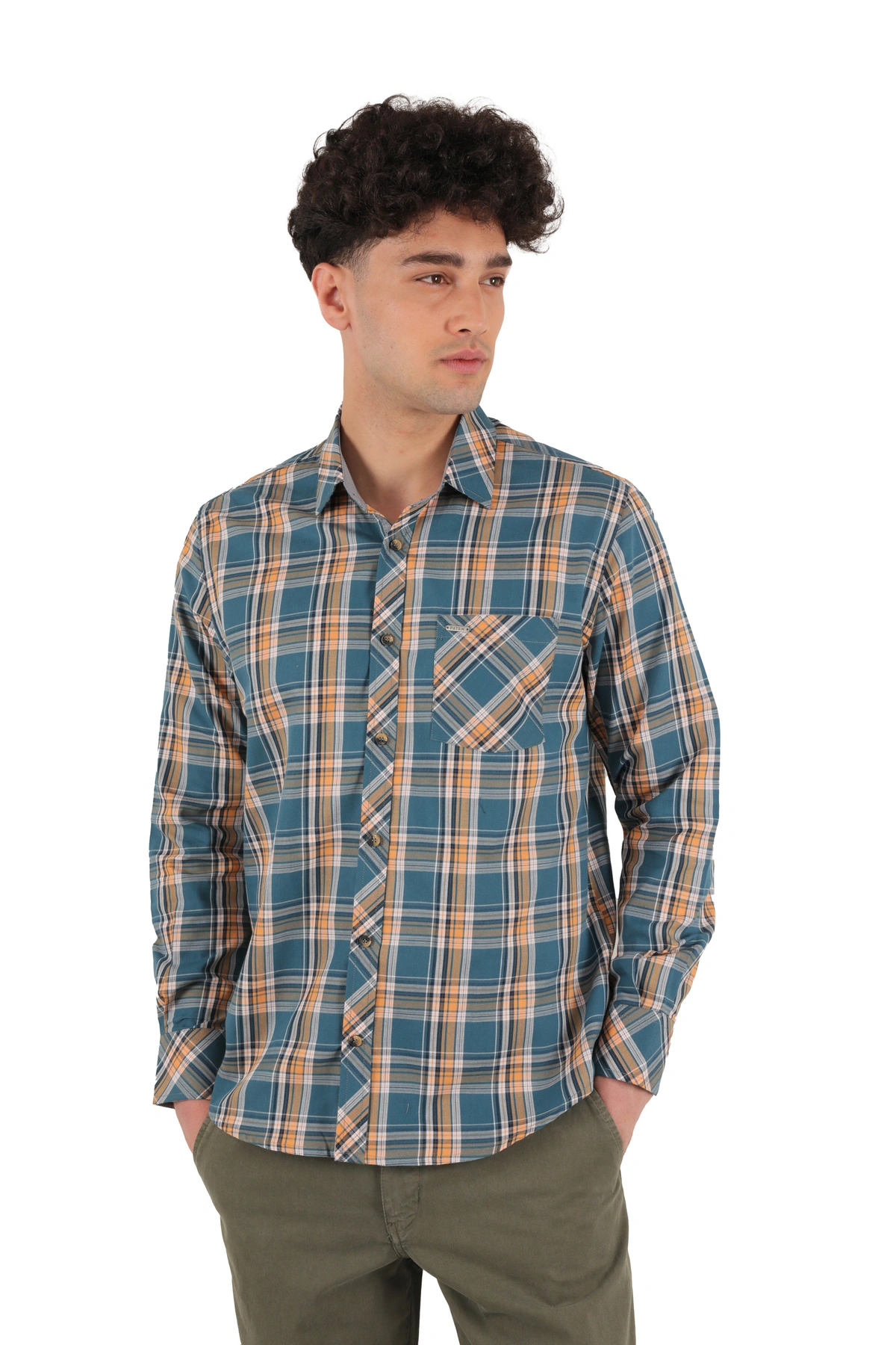 پیراهن آستین بلند مردانه چهارخانه