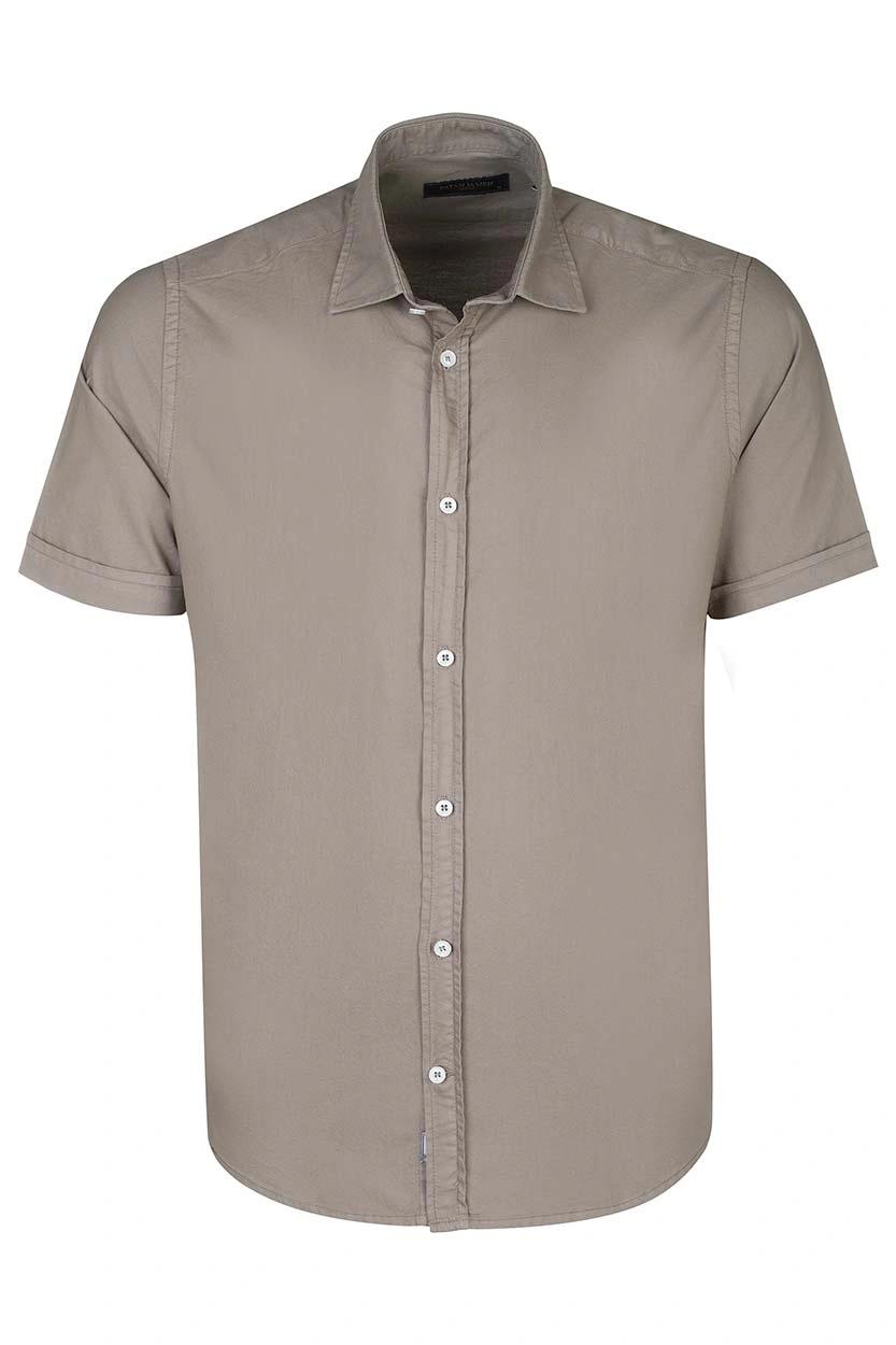 پیراهن آستین کوتاه کتان مردانه