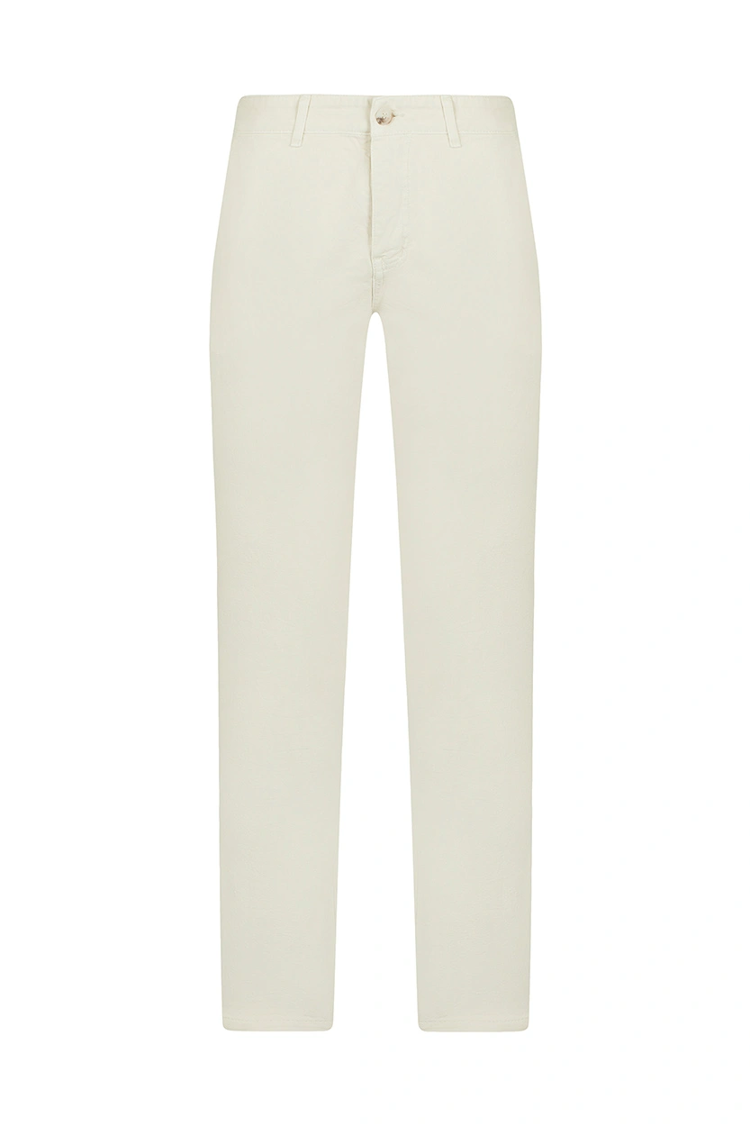 شلوار کتان مردانه مدل راسته رنگ شیری