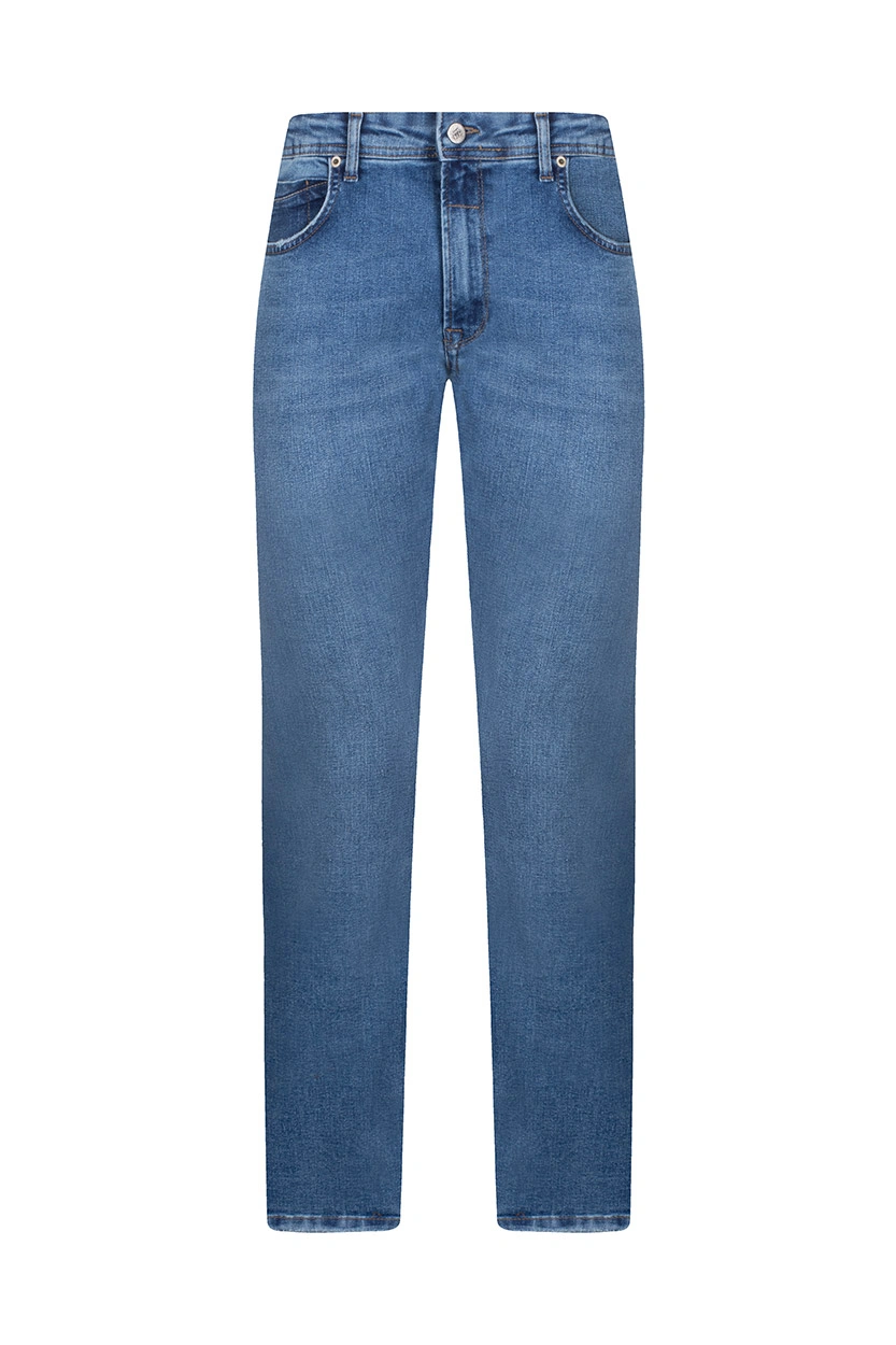 شلوار جین راسته مردانه رنگ آبی نسبتاً روشن