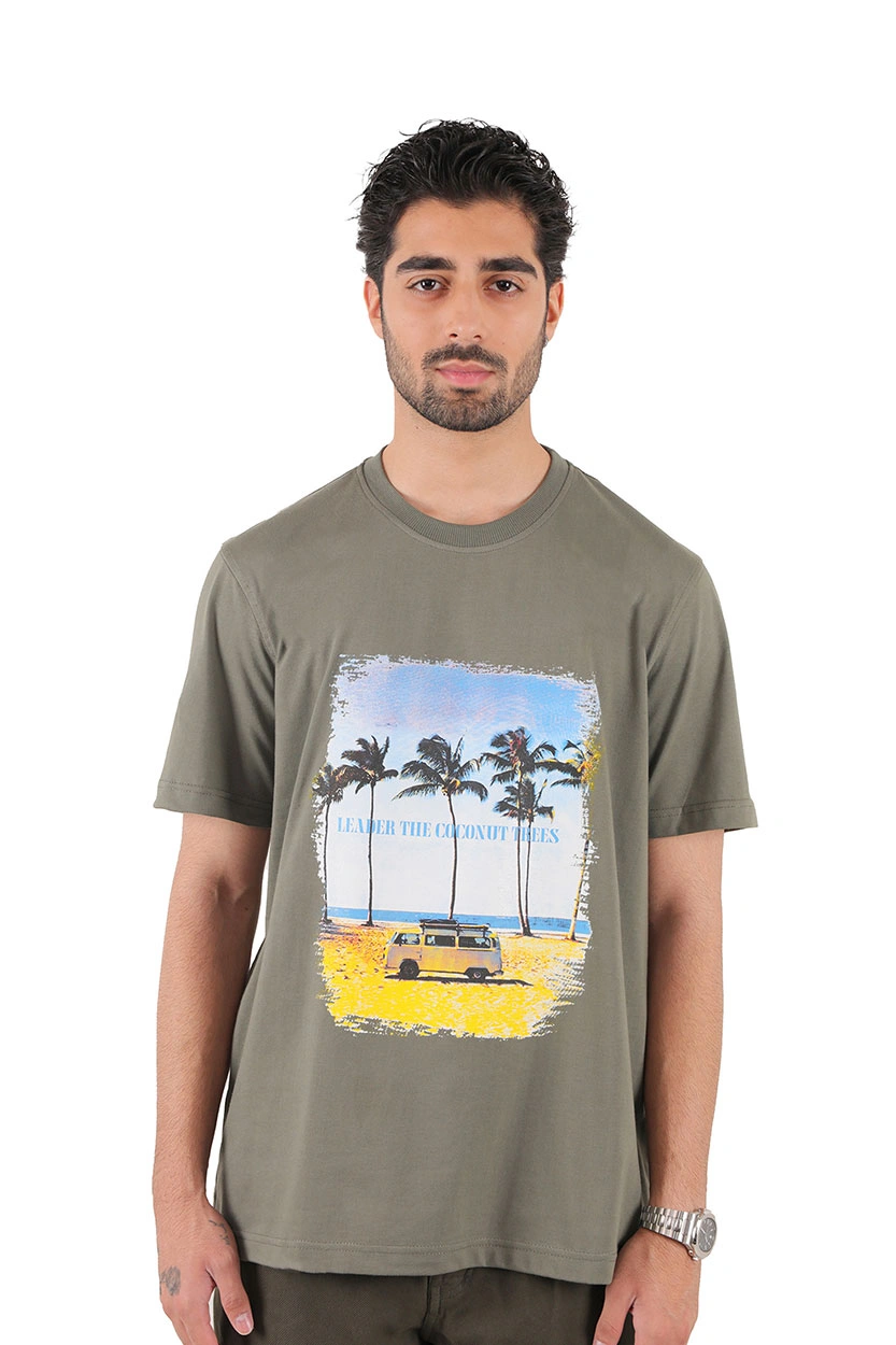 تیشرت آستین کوتاه یقه گرد مردانه مدل چاپدار