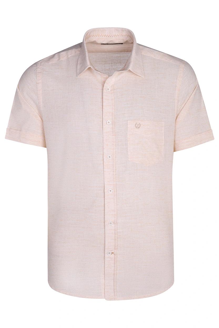 پیراهن آستین کوتاه کلاسیک مردانه نارنجی