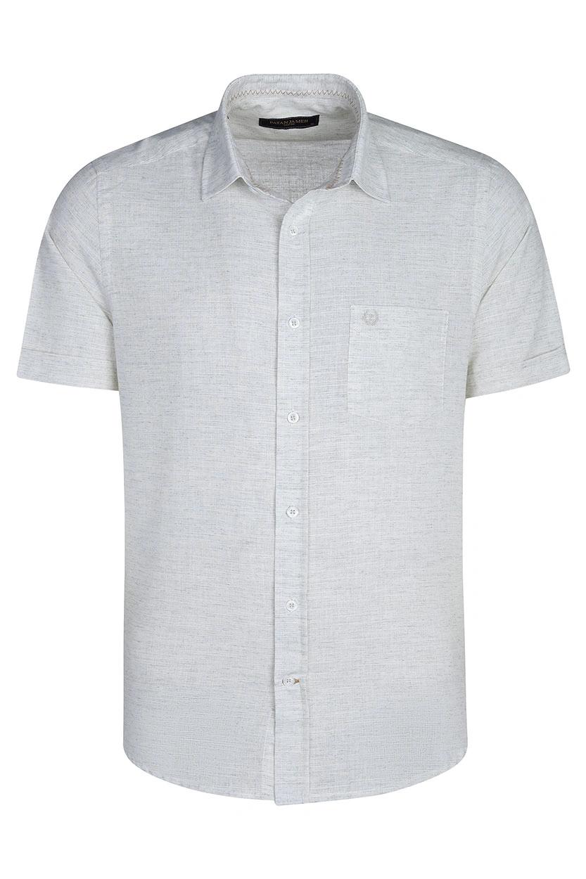 پیراهن آستین کوتاه کلاسیک مردانه سبز روشن