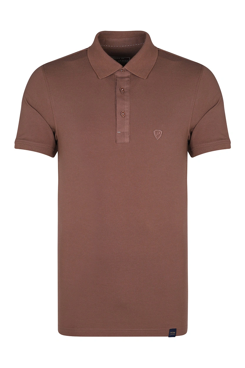 پولوشرت آستین کوتاه مردانه رنگ قهوه ای