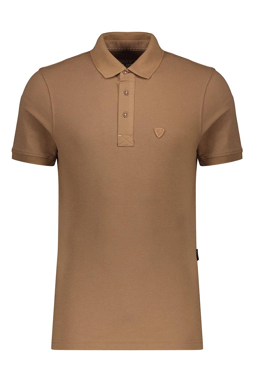 پولوشرت آستین کوتاه مردانه رنگ قهوه ای
