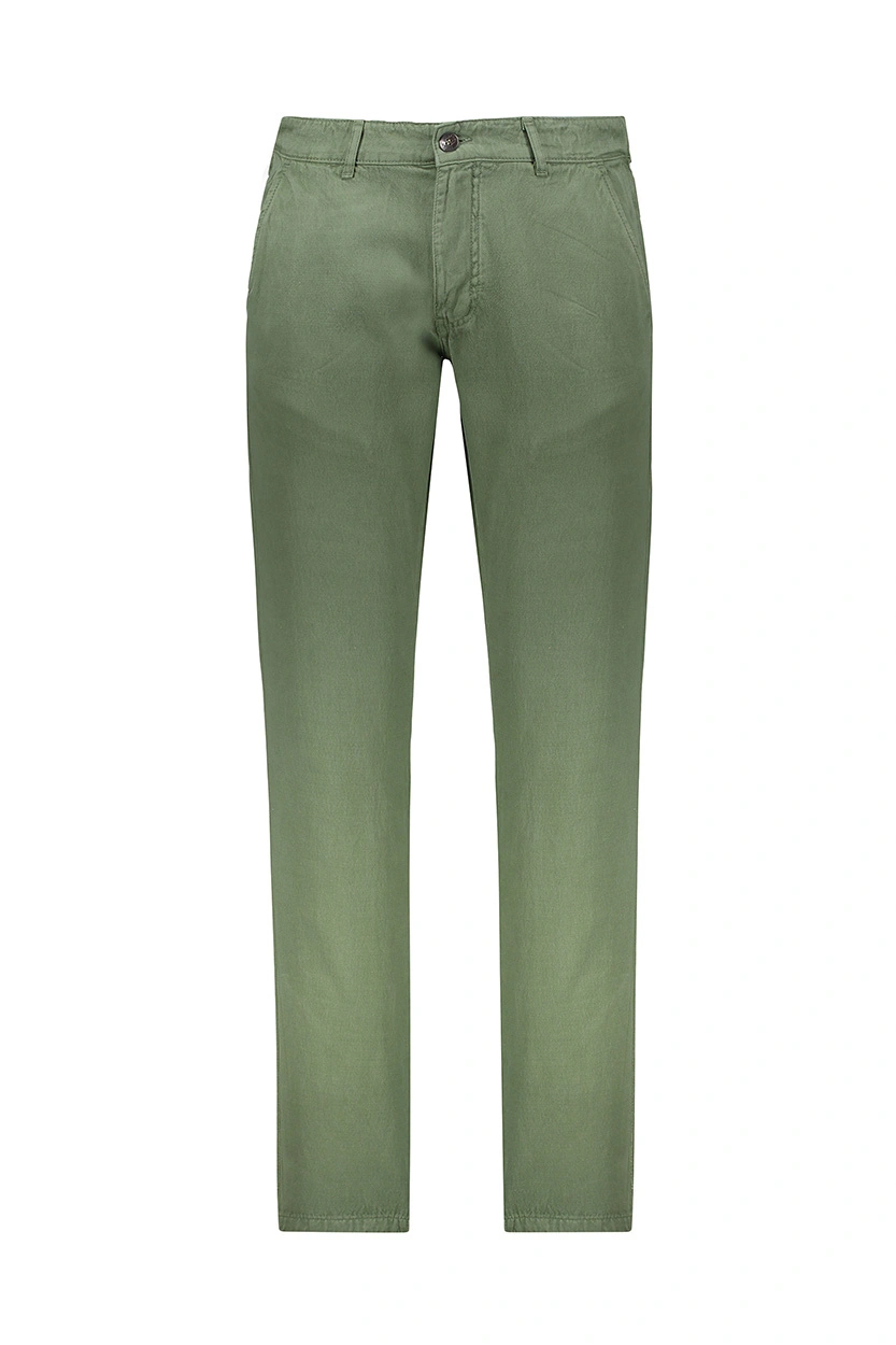 شلوار کتان مردانه پشت کمر کشدار رنگ سبز روشن