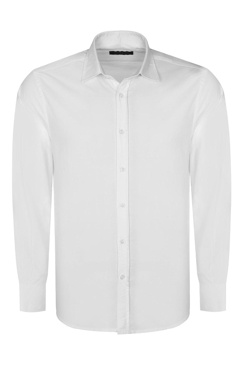 پیراهن آستین بلند مردانه ساده رنگ سفید