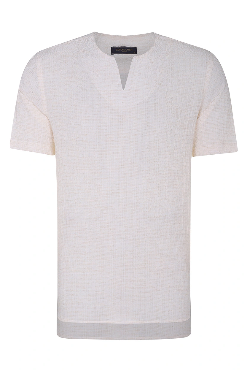 پیراهن آستین کوتاه مردانه زرد