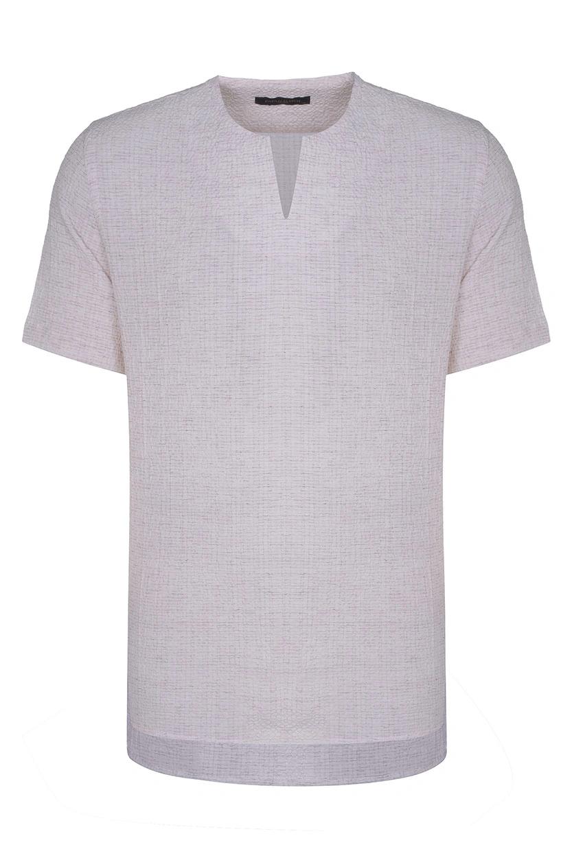 پیراهن آستین کوتاه مردانه مدل آزاد قهوه ای