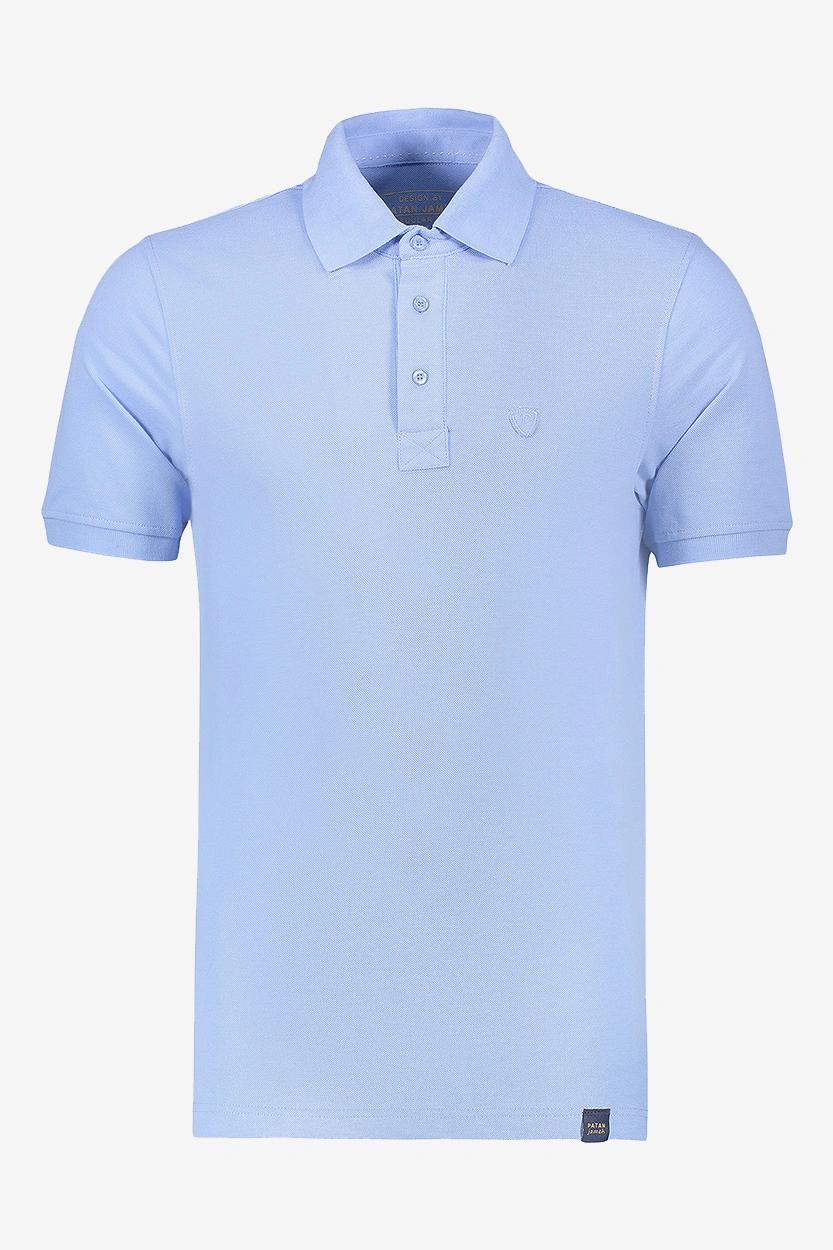 پولوشرت آستین کوتاه مردانه رنگ آبی روشن
