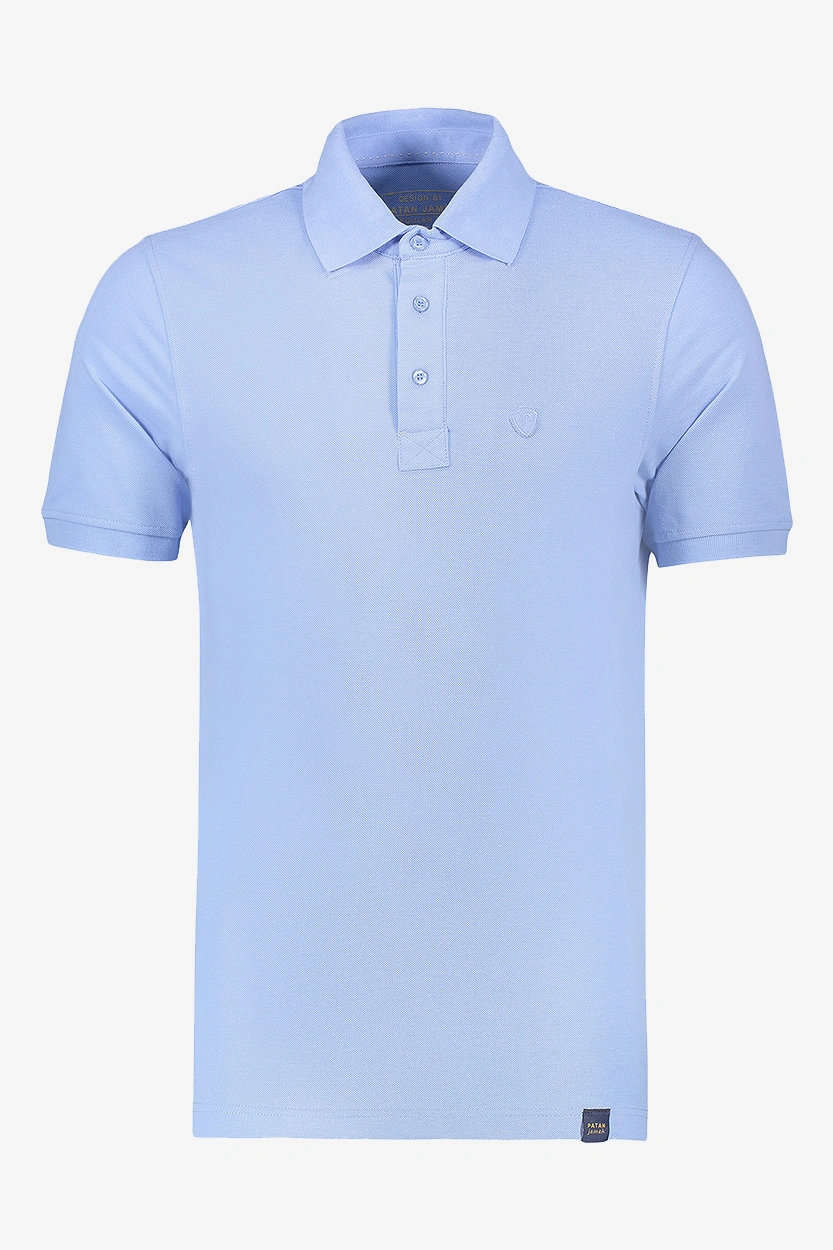 پولوشرت آستین کوتاه مردانه رنگ آبی روشن