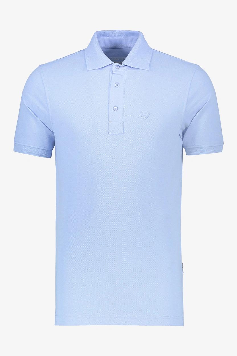 پولوشرت یقه دار رنگ آبی روشن