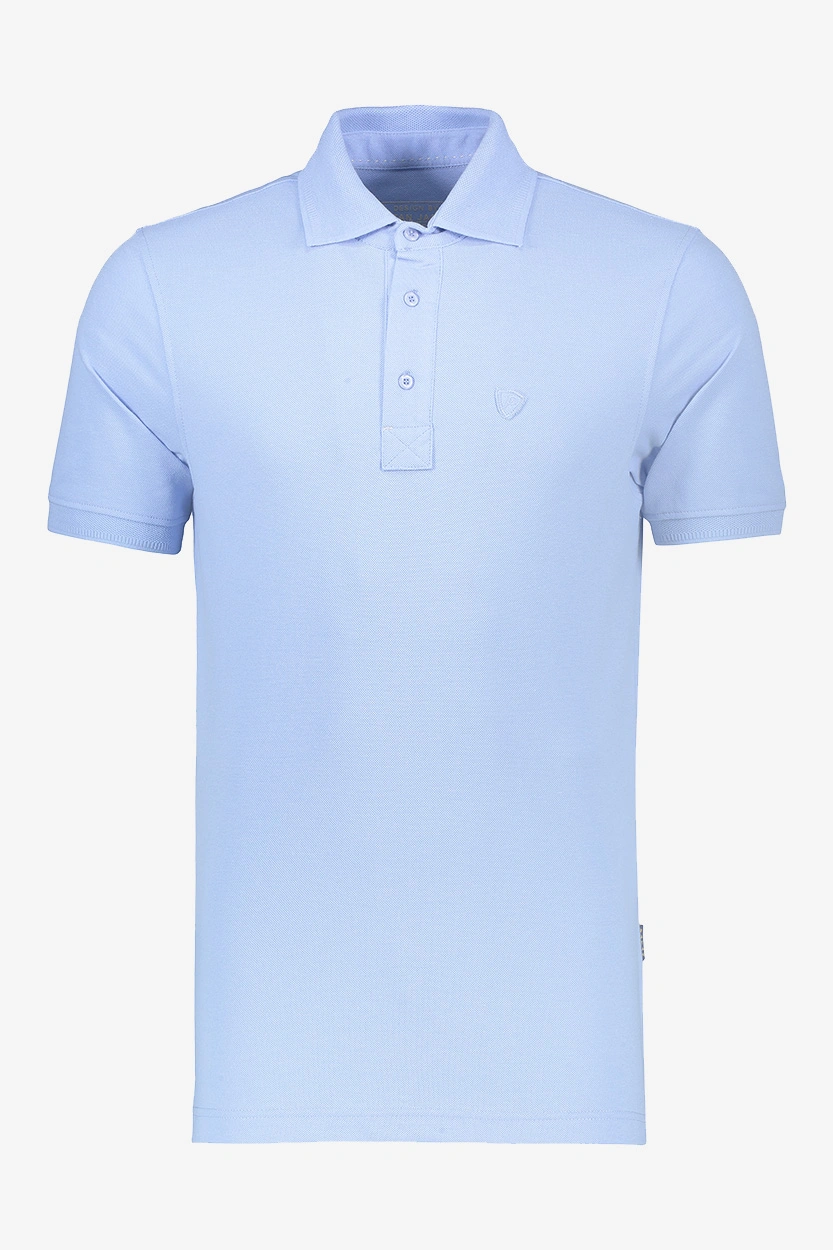 پولوشرت یقه دار رنگ آبی روشن