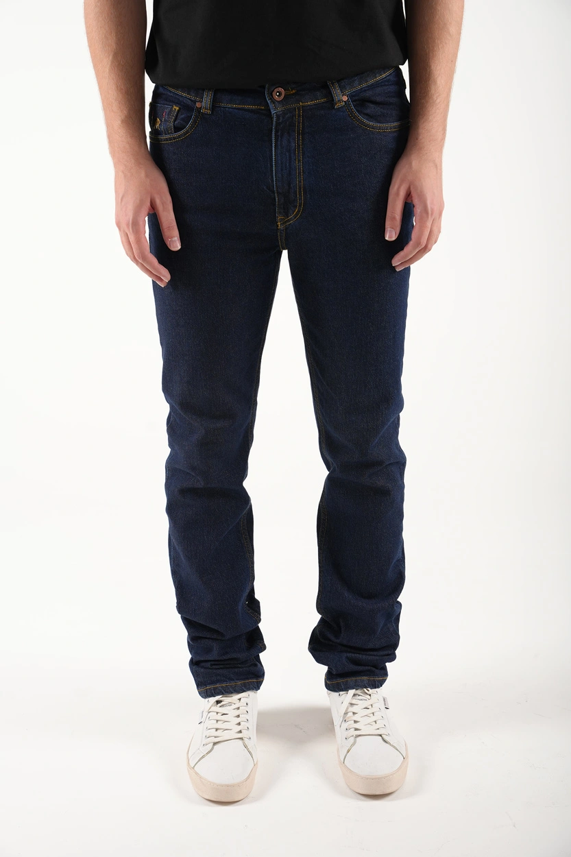 شلوار جین مردانه مدل راسته رنگ سرمه ای