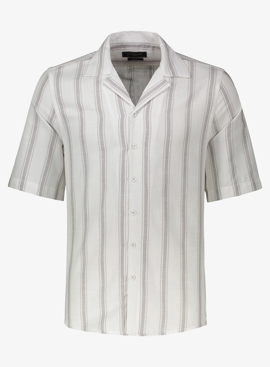 پیراهن آستین کوتاه یقه انگلیسی مردانه راه راه