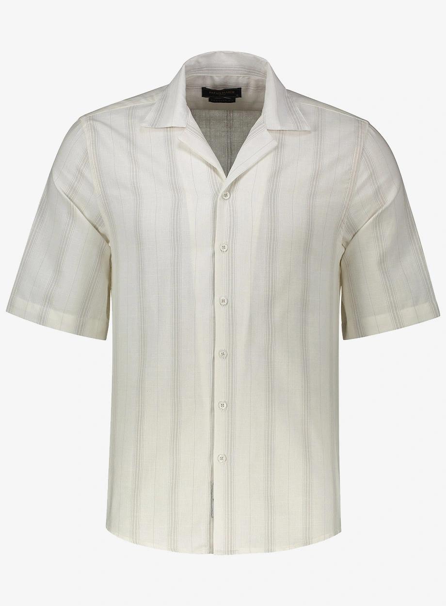 پیراهن آستین کوتاه یقه انگلیسی مردانه راه راه