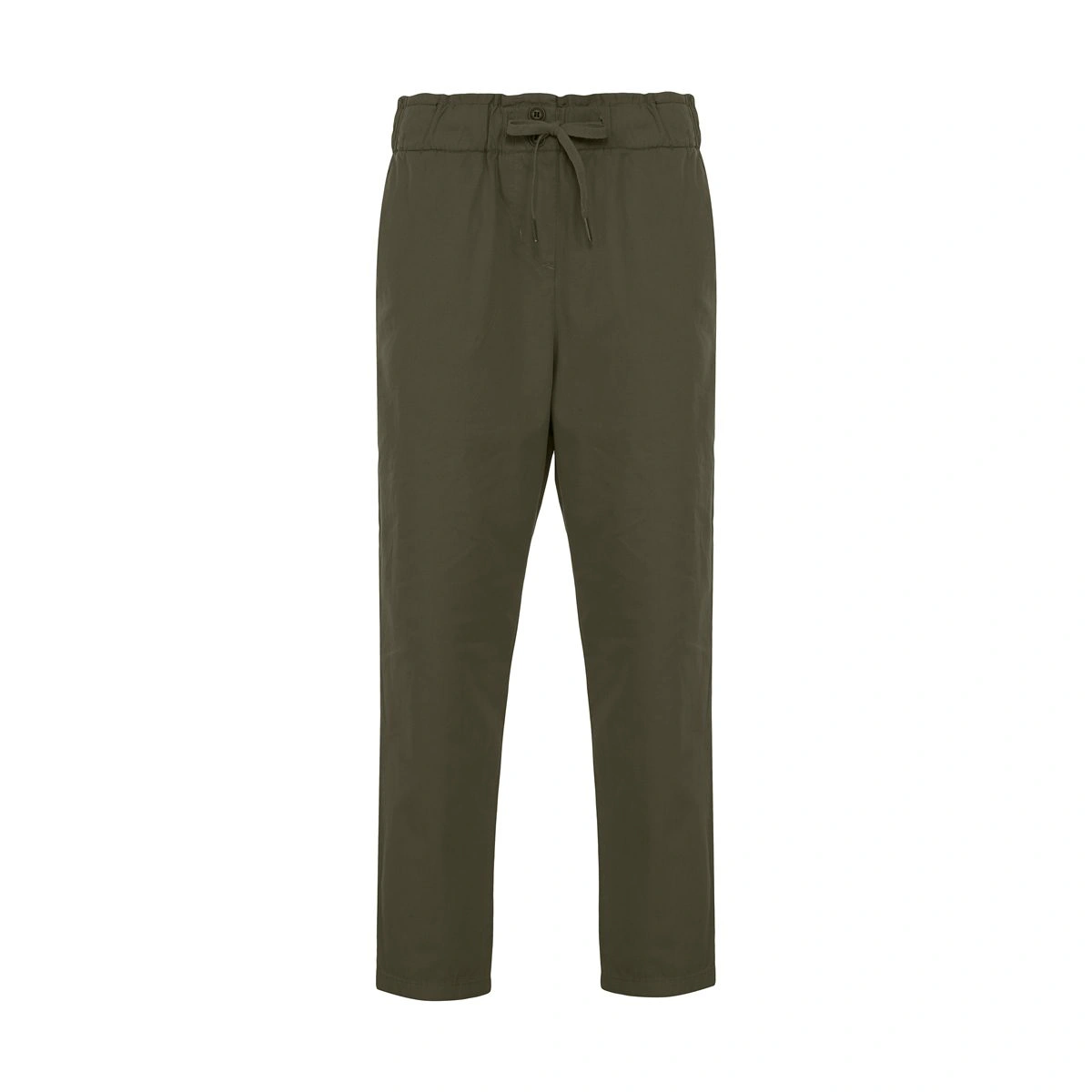 شلوار کتان زنانه مام استایل خام دوزی قد 90 سانتیمتر 100 درصد پنبه سبز رنگ ساخت ایران تولید پاتن جامه